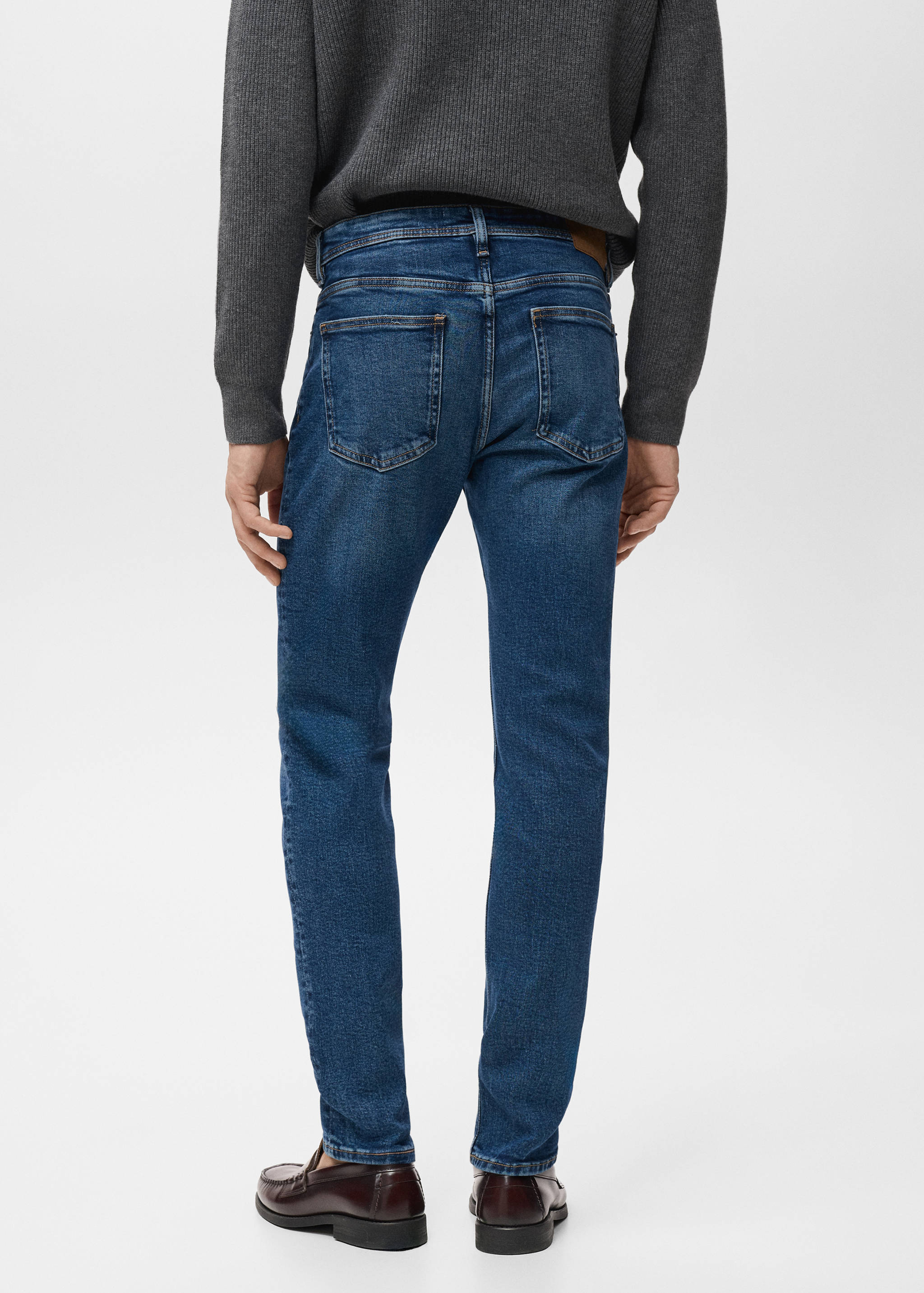 Jan slim-fit faded dark-wash jeans - Reverse of the article