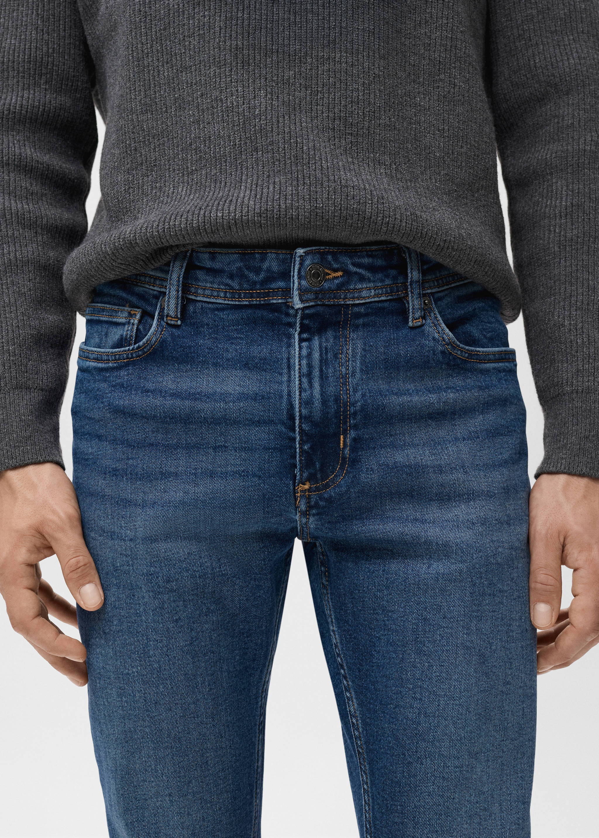 Jan slim-fit faded dark-wash jeans - Details of the article 1