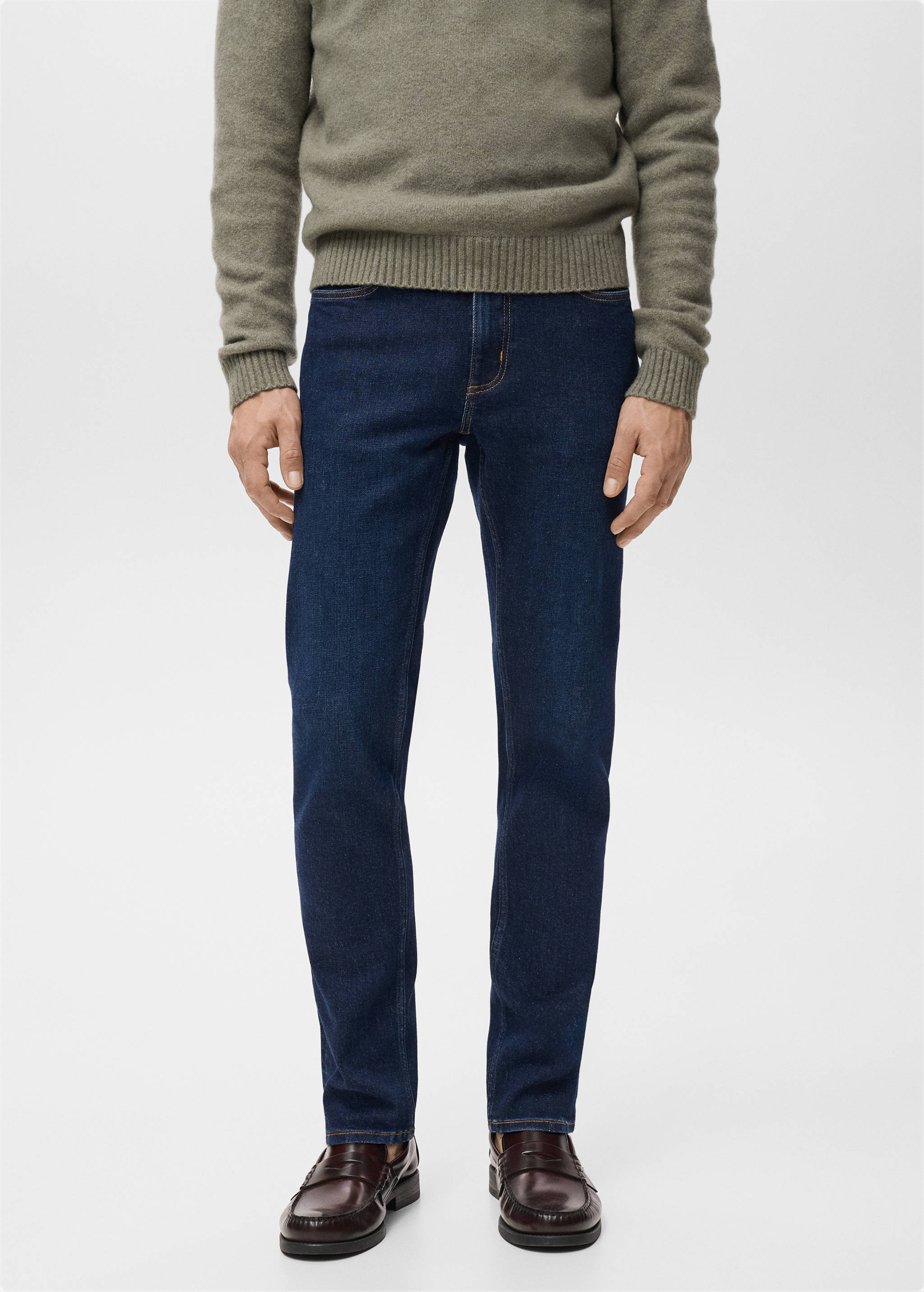 Jan slim-fit dark-wash jeans - Medium plane