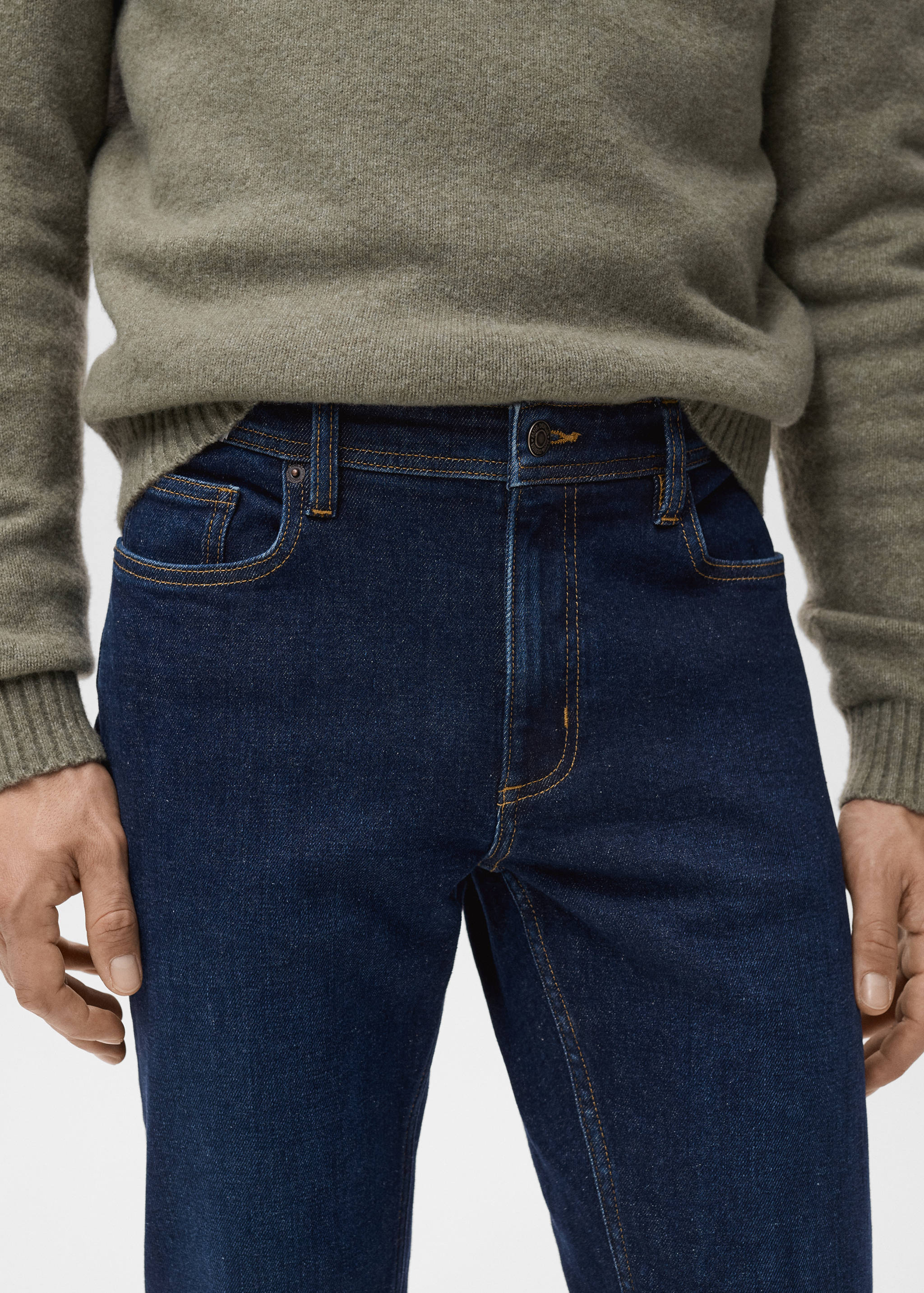 Jan slim-fit dark-wash jeans - Details of the article 1