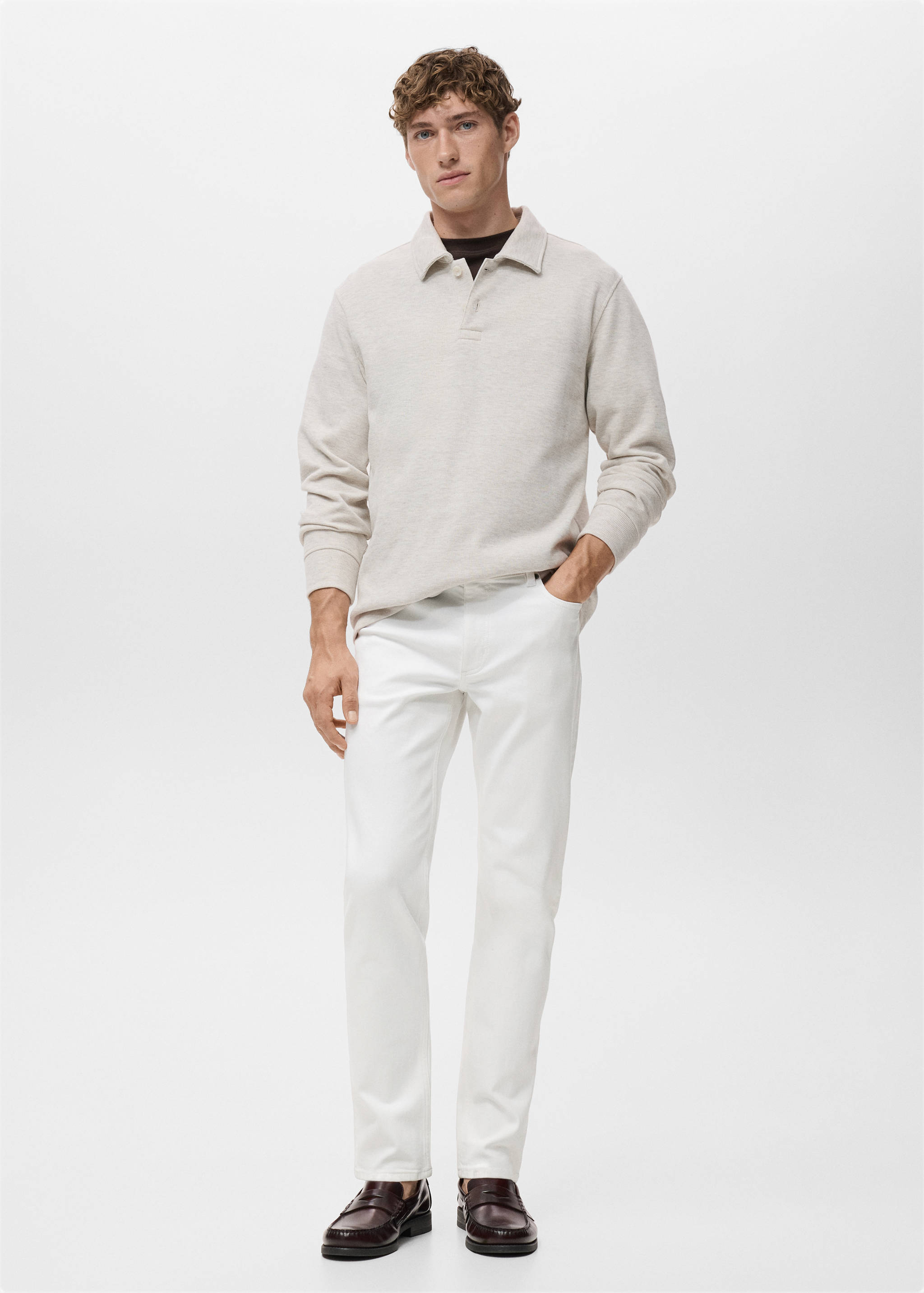 Slim fit white Jan jeans - General plane