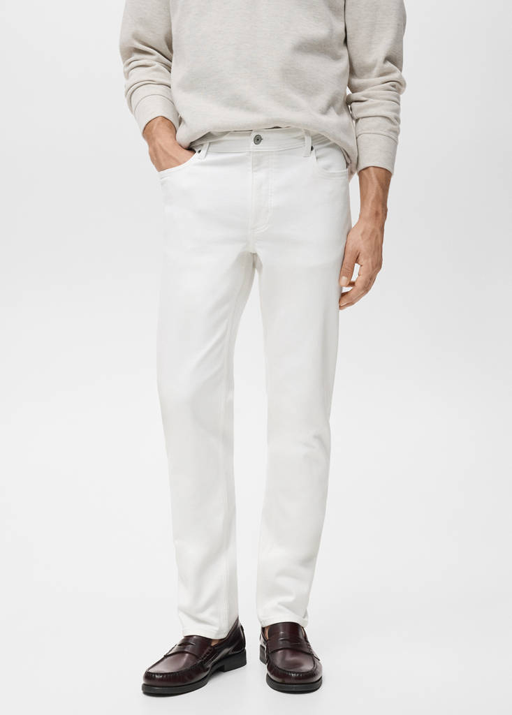 Slim fit white Jan jeans — White