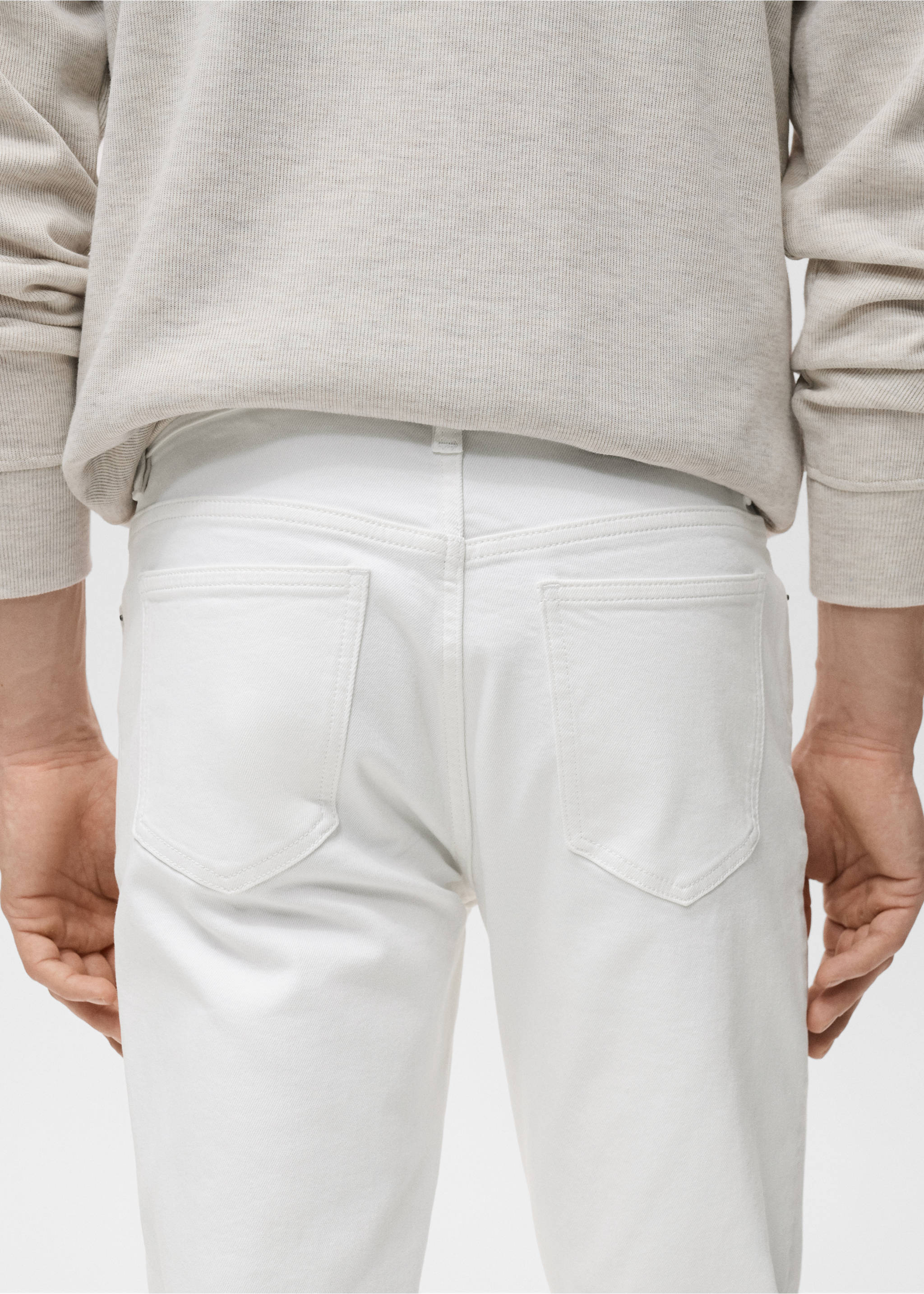 Jean Jan slim fit blanc - Détail de l'article 3, Blanc. Ref: 17011231-00.