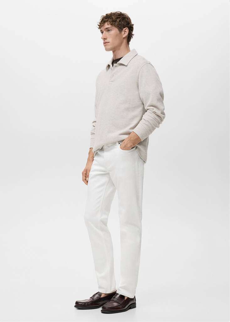 Slim fit white Jan jeans — White