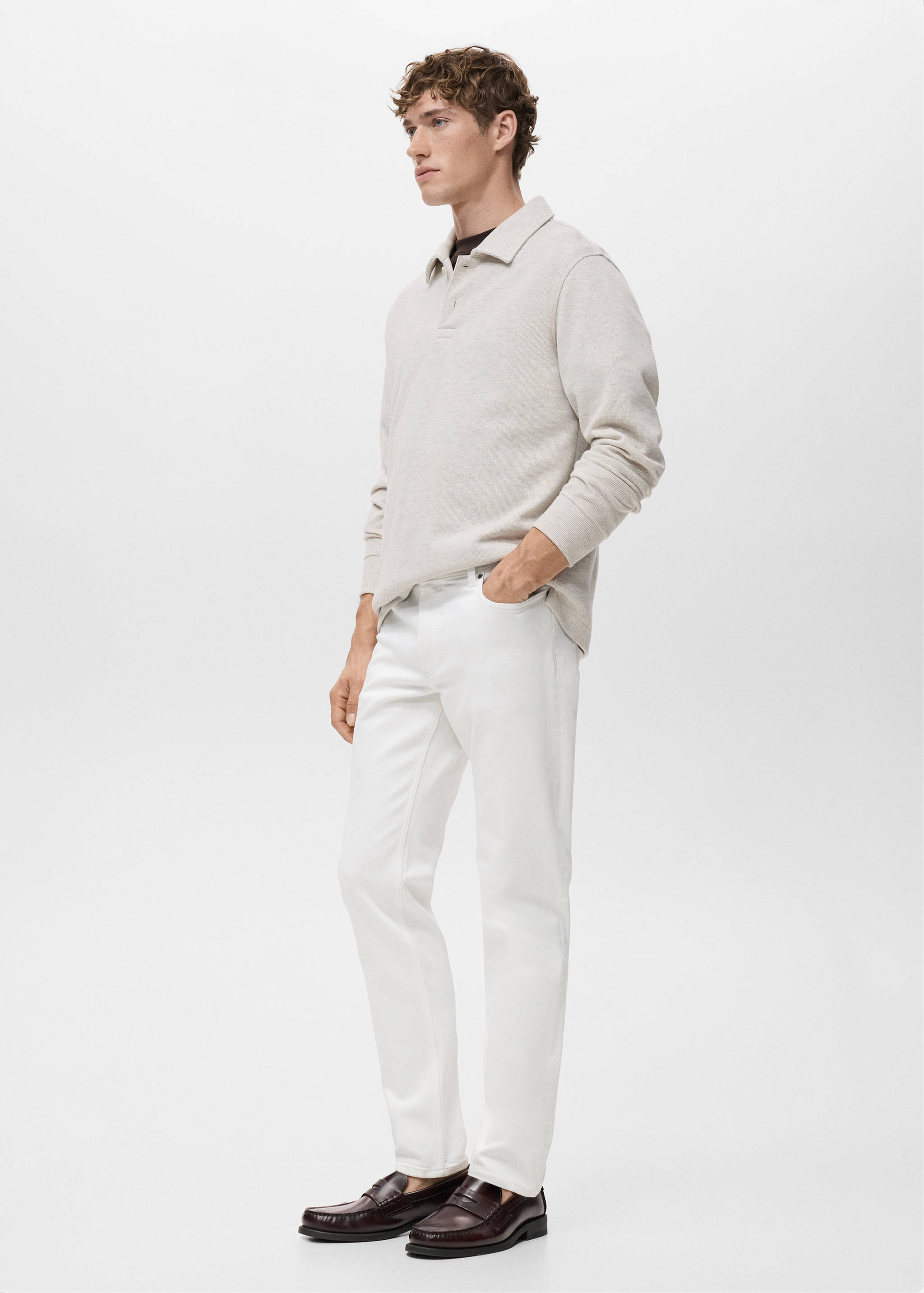 Slim fit white Jan jeans - Details of the article 2