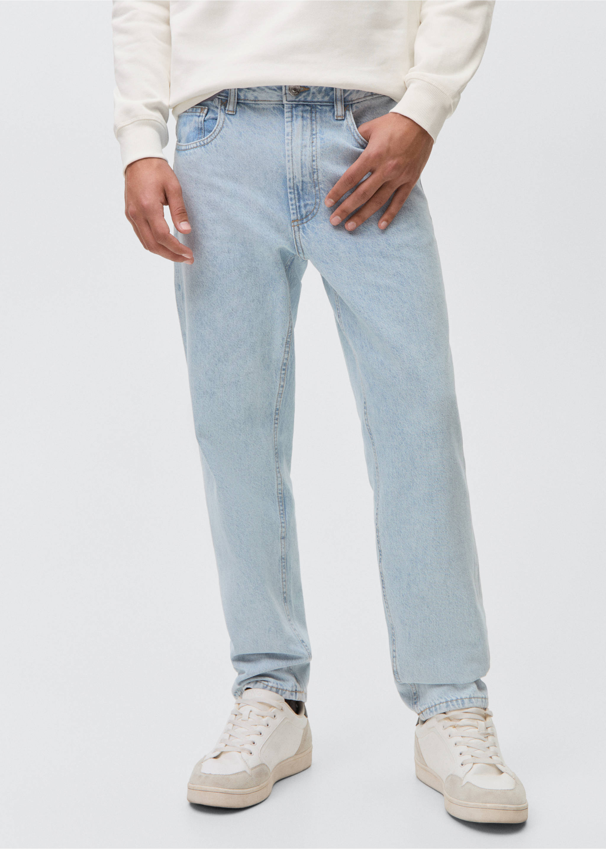 Jeans regular fit - Plano medio, Azul claro. Ref: 17011232-00.