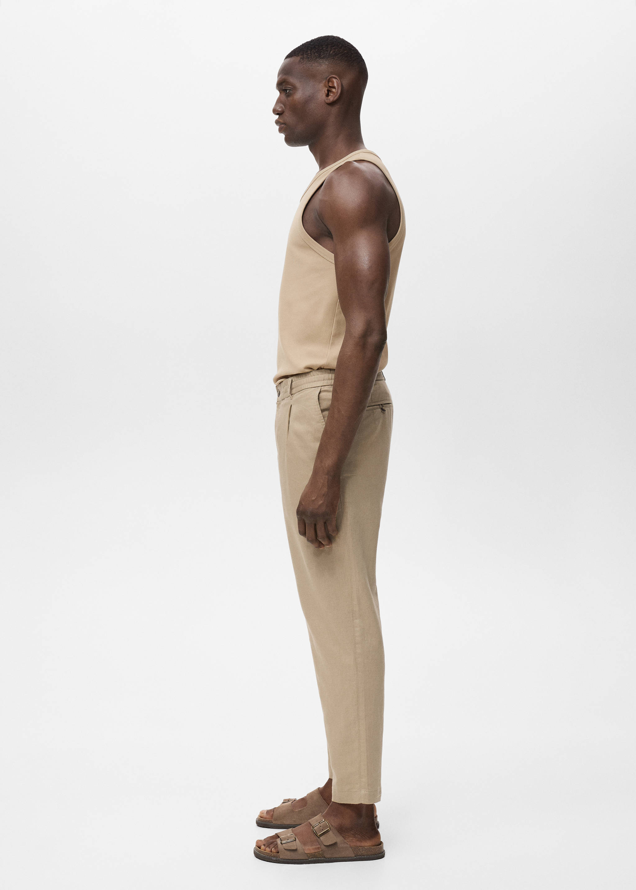 Slim-fit ribbed tank top - Details of the article 2