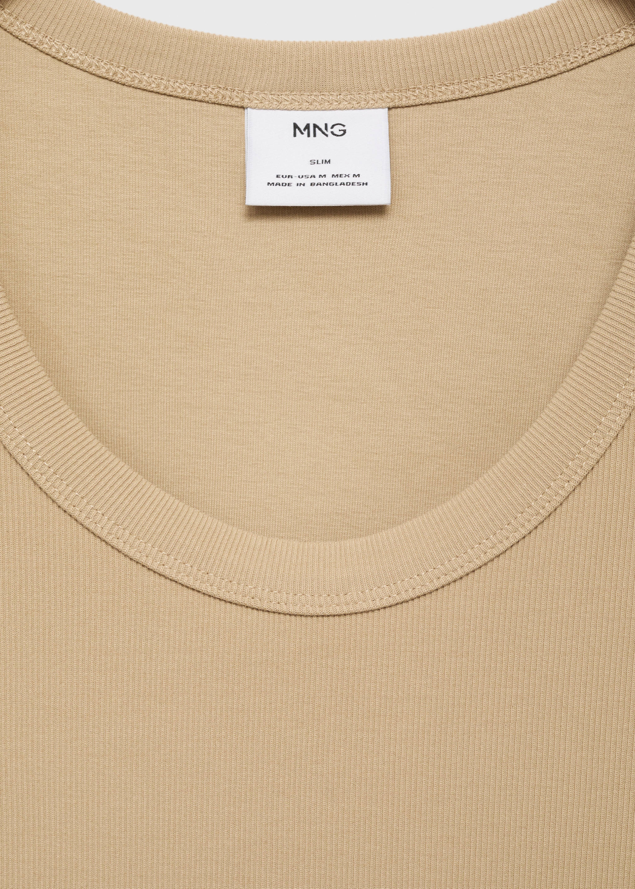Slim-fit ribbed tank top - Details of the article 8
