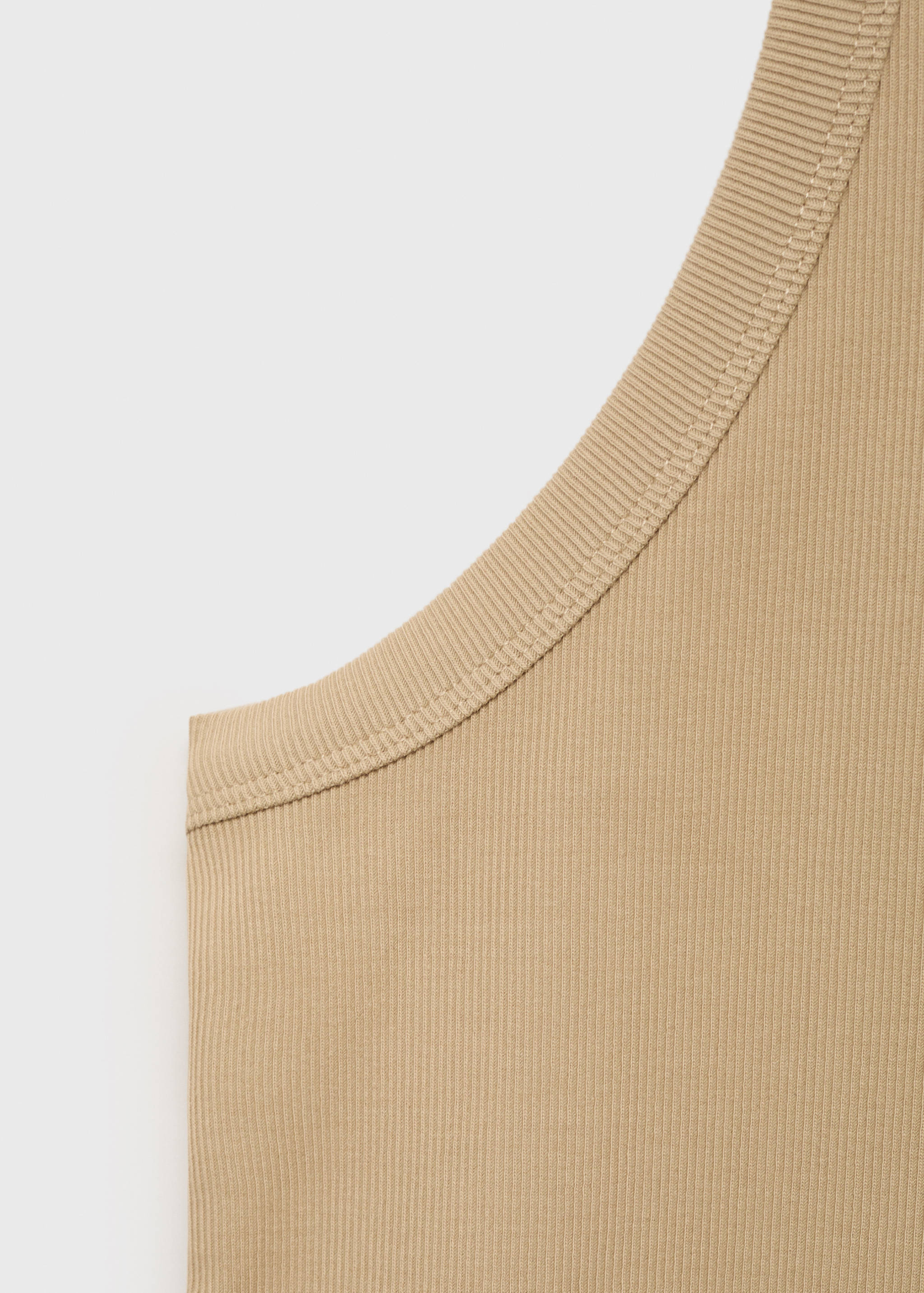 Slim-fit ribbed tank top - Details of the article 0