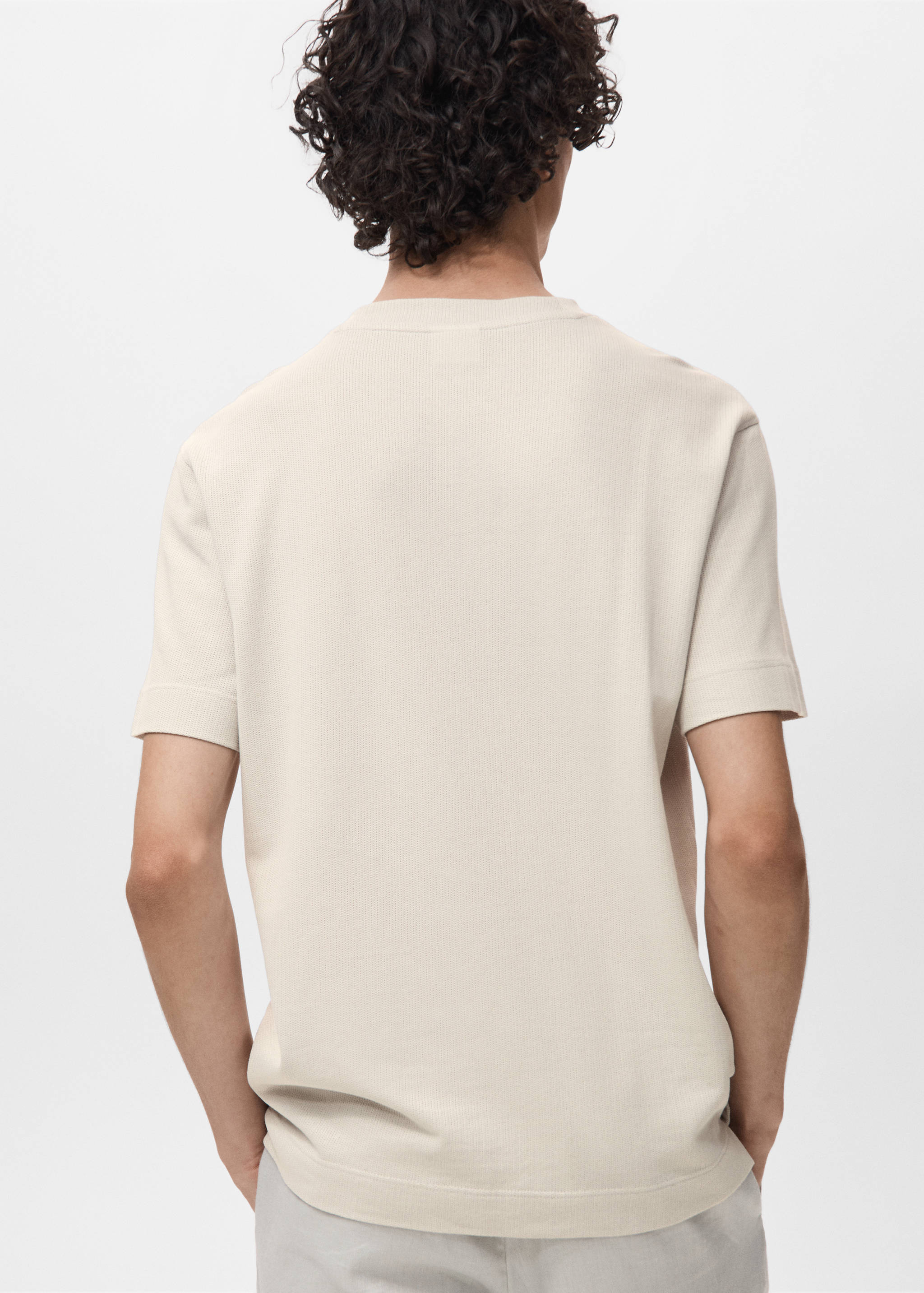 Cotton fine-knit t-shirt - Reverse of the article
