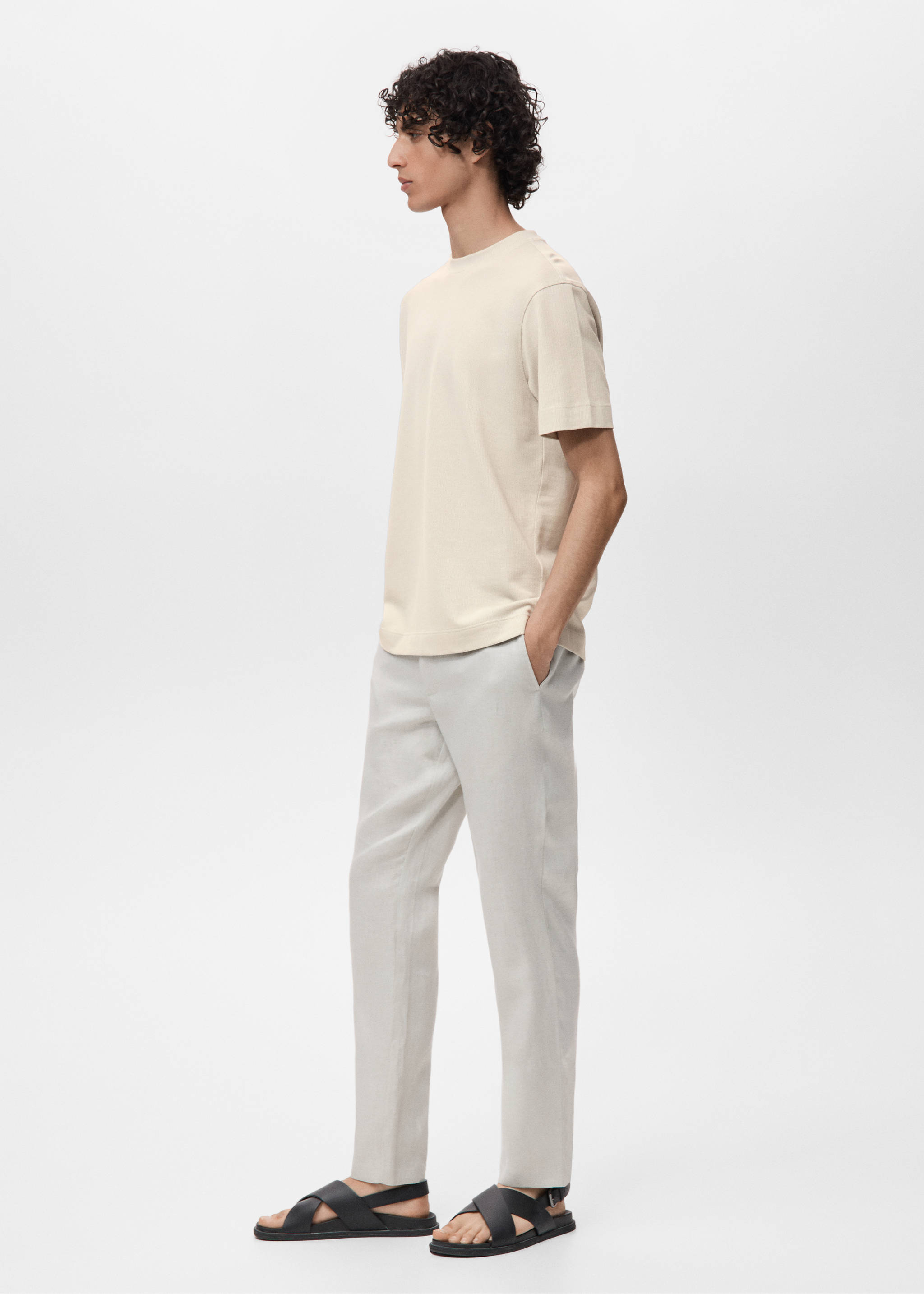 Cotton fine-knit t-shirt - Details of the article 2