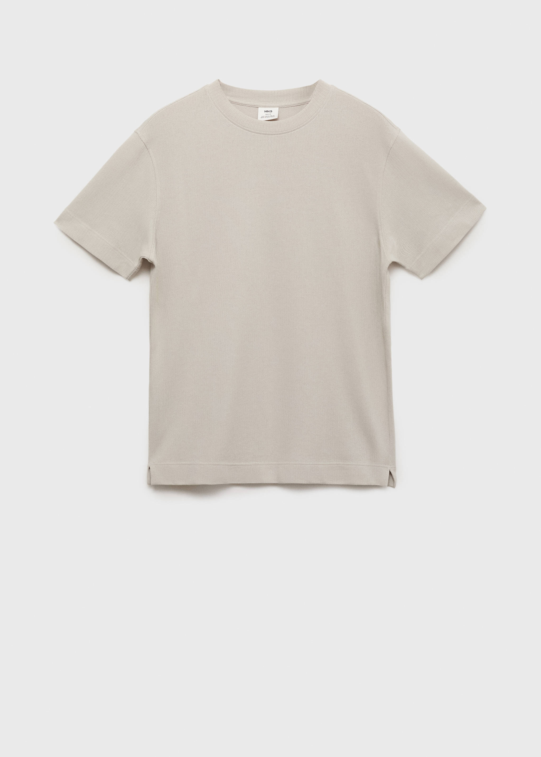 Cotton fine-knit t-shirt - Article without model