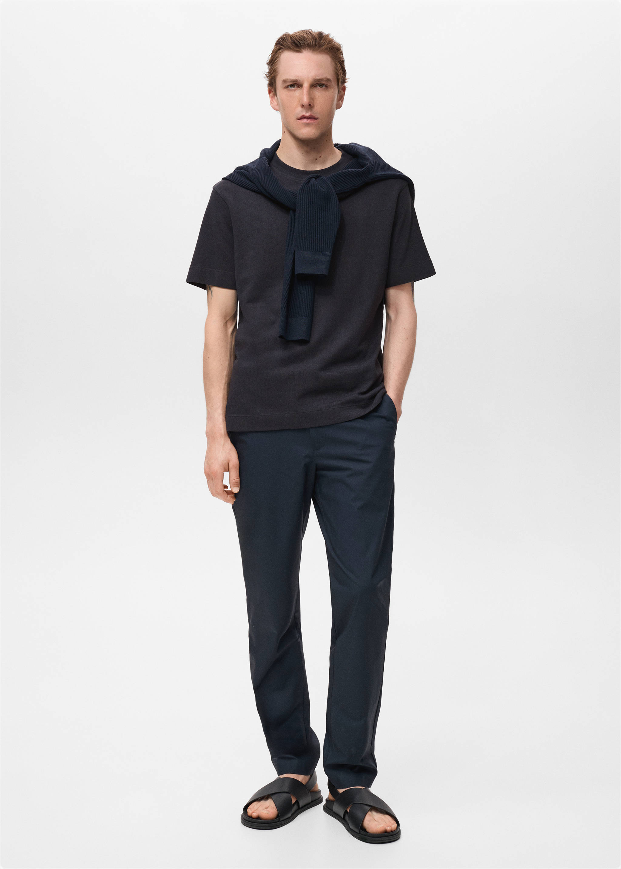 Cotton fine-knit t-shirt - General plane