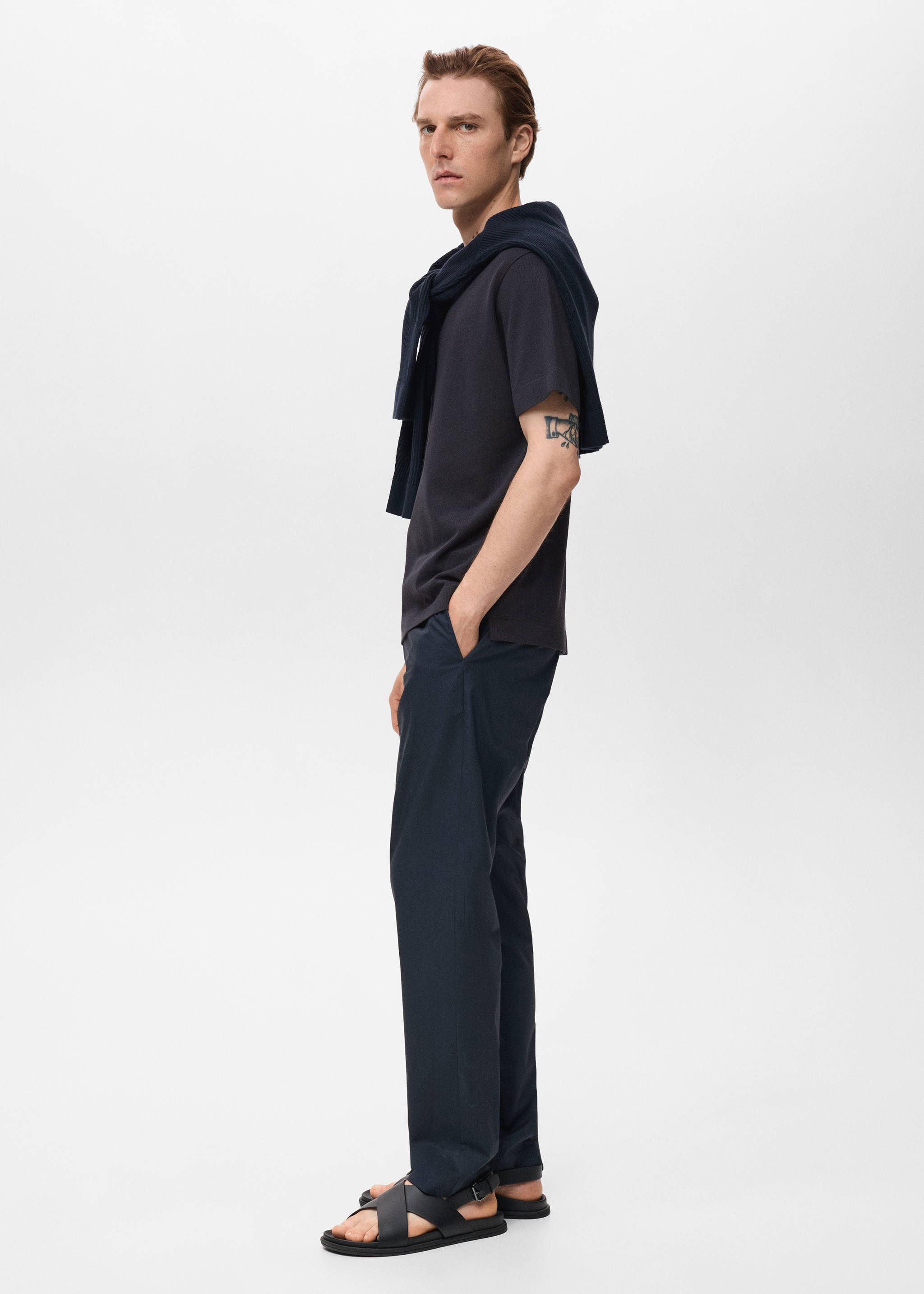 Cotton fine-knit t-shirt - Details of the article 2