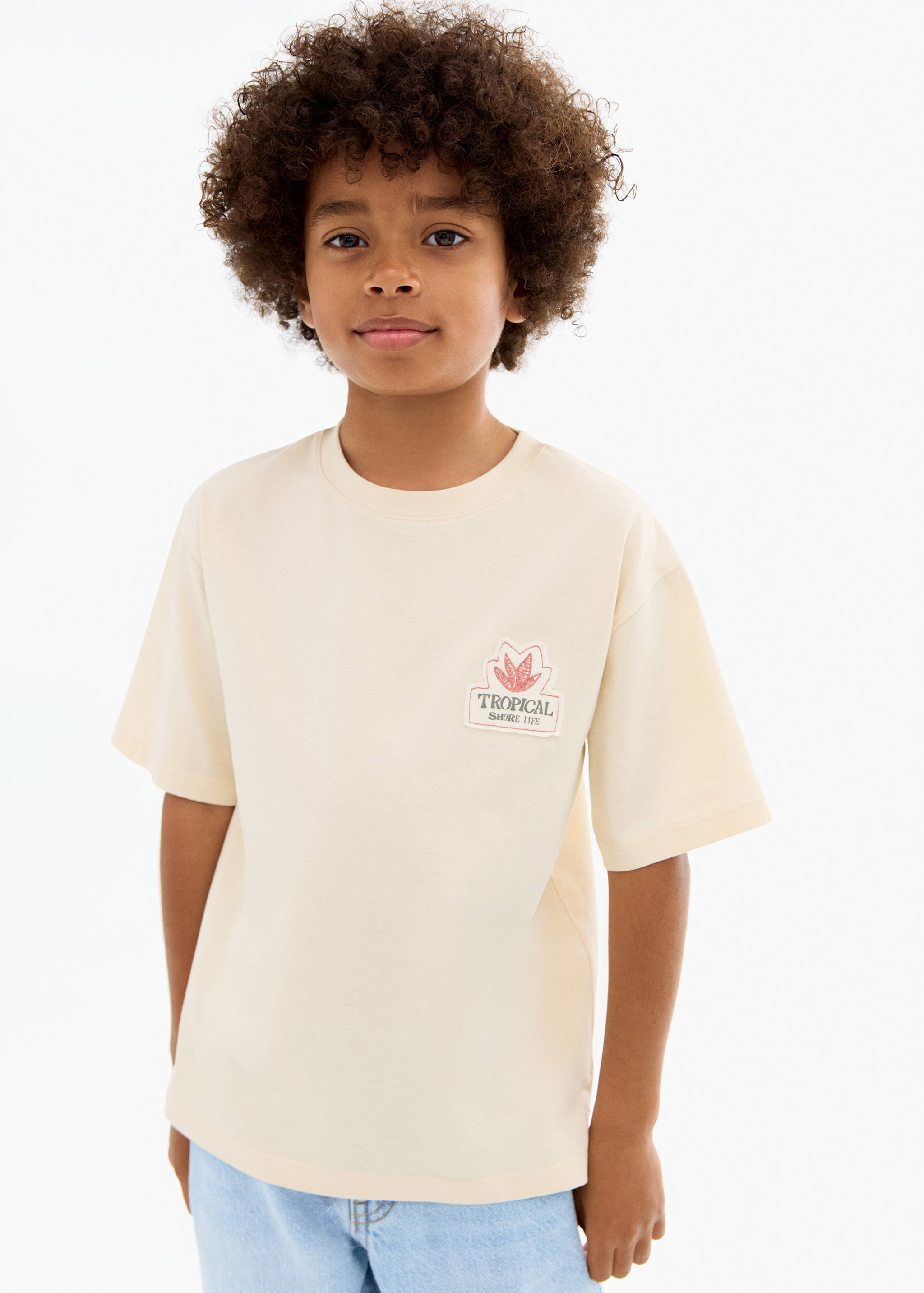 Tropical print T-shirt - Medium plane