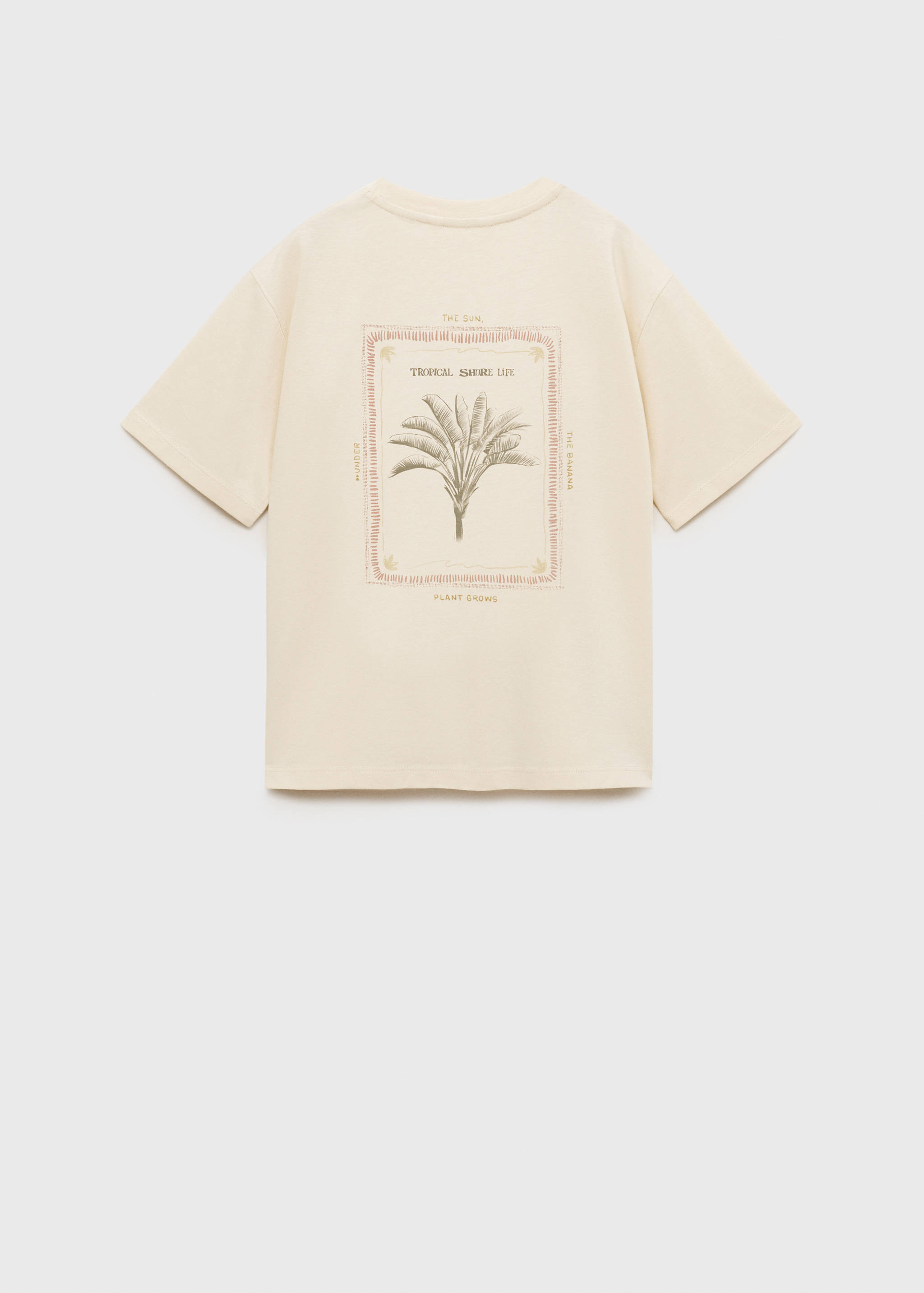 Tropical print T-shirt - Reverse of the article