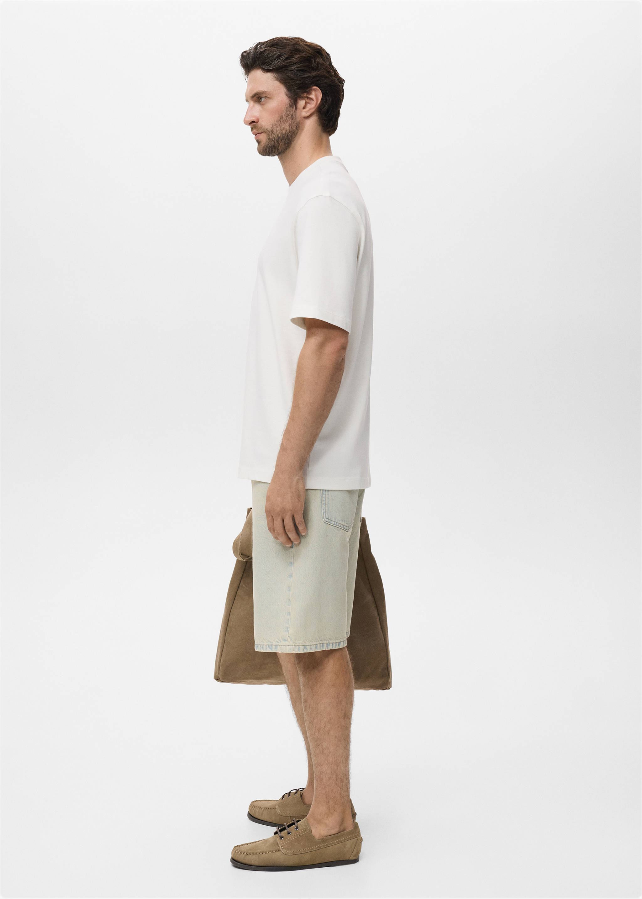 T-shirt 100 % coton relaxed-fit - Détail de l'article 2, Blanc cassé. Ref: 17011240-00.
