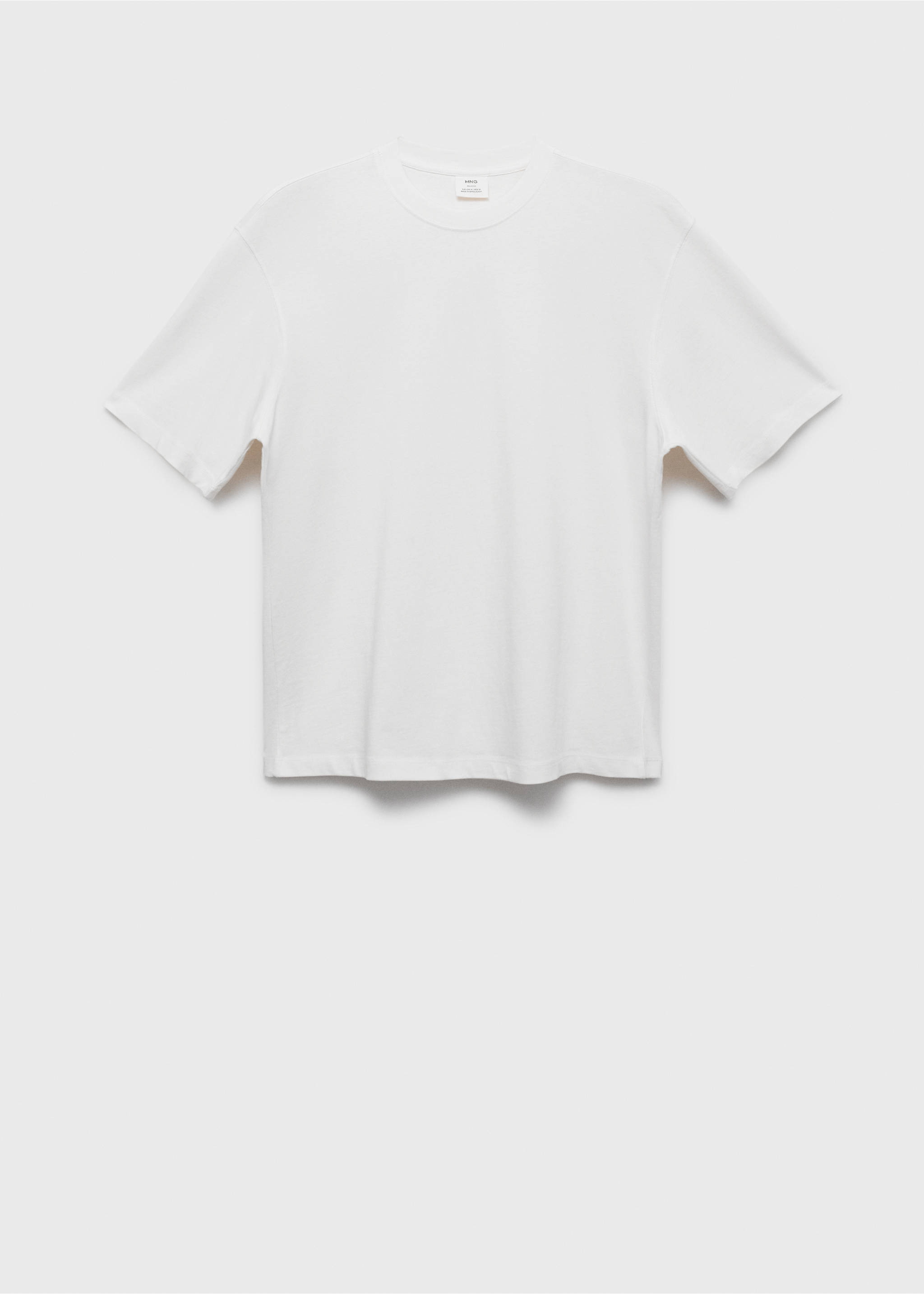 T-shirt 100 % coton relaxed-fit - Article sans modèle, Blanc cassé. Ref: 17011240-00.