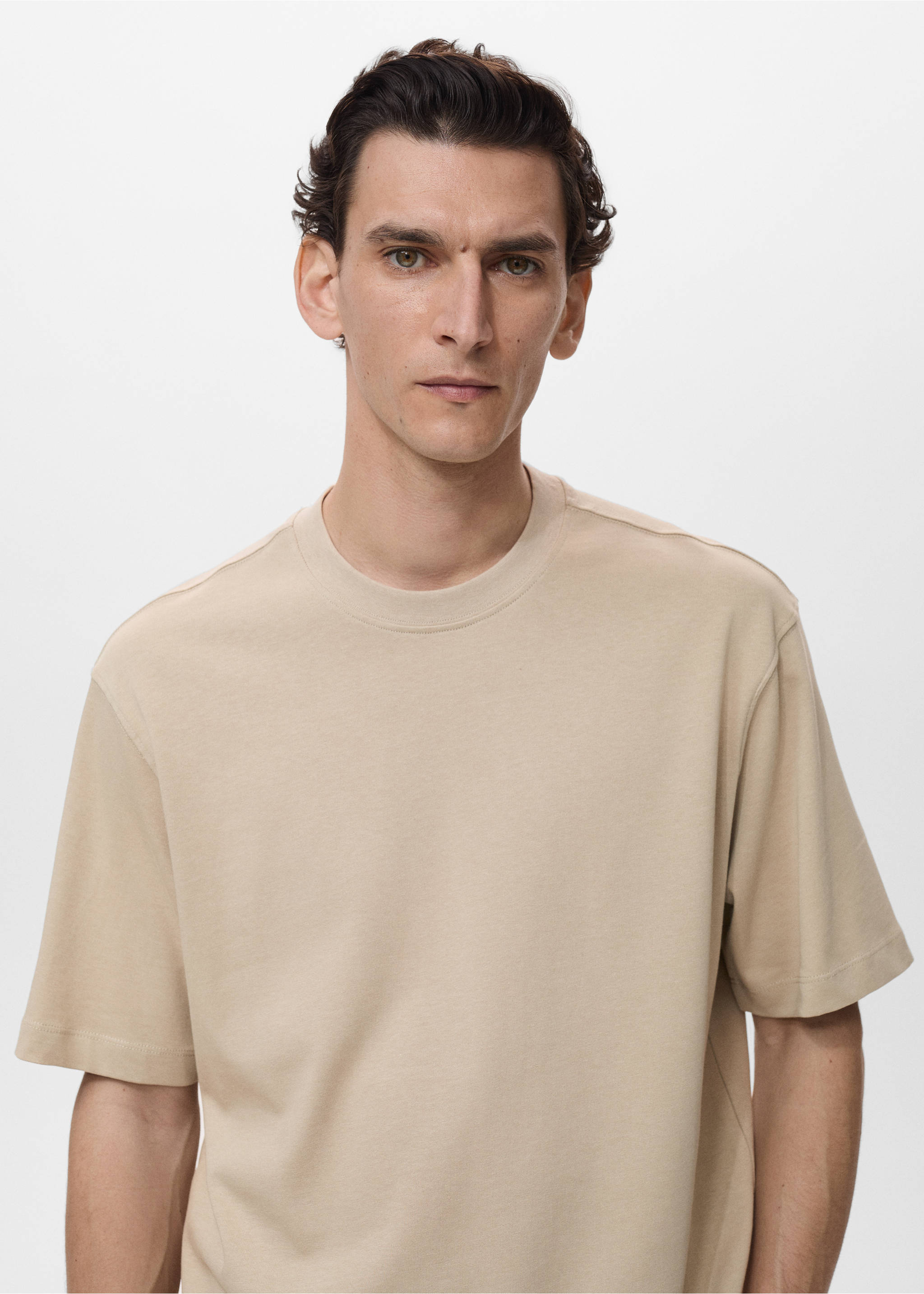 T-shirt 100 % coton relaxed-fit - Détail de l'article 1, Écru. Ref: 17011240-00.