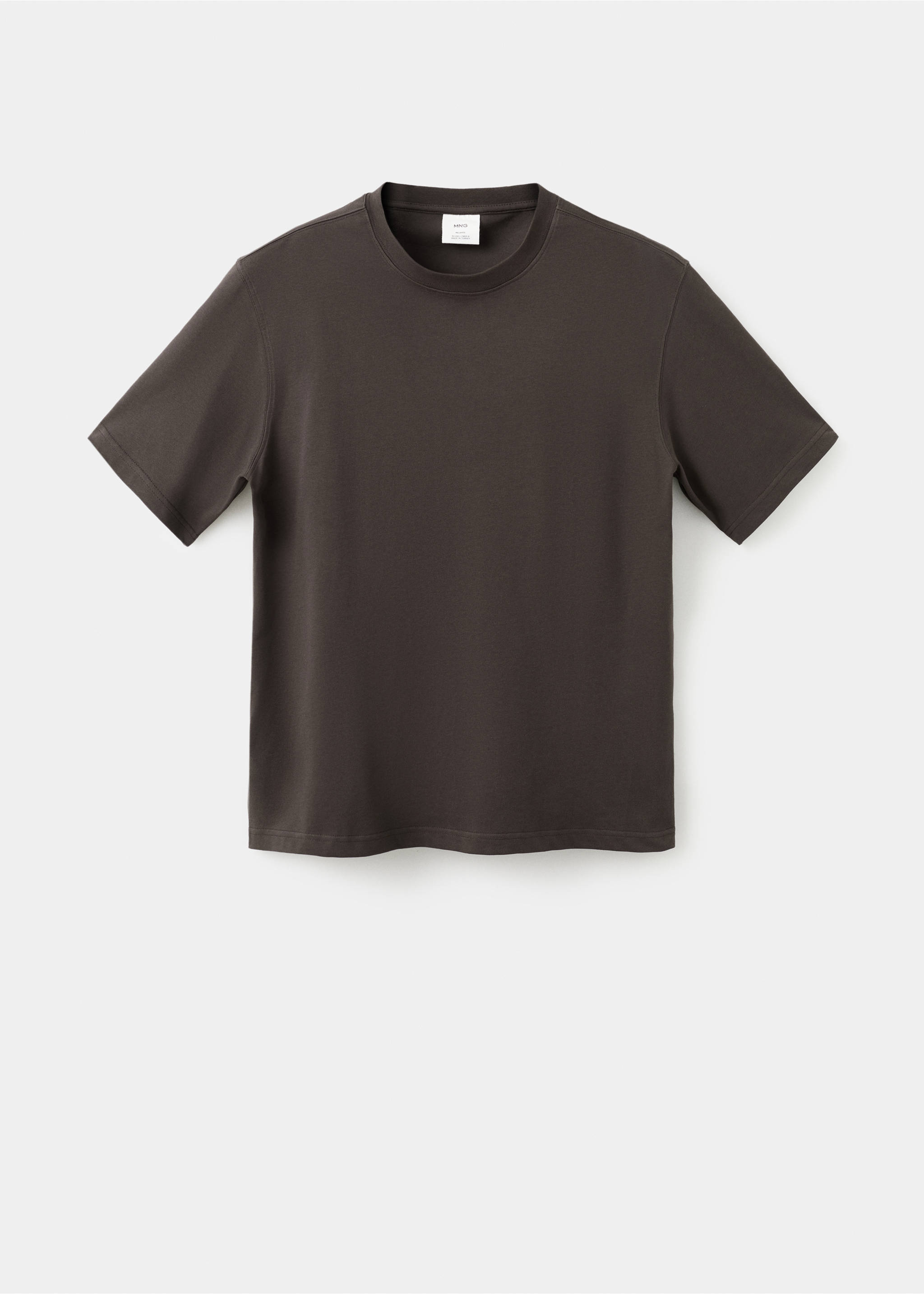 T-shirt 100 % coton relaxed-fit - Article sans modèle, Chocolat. Ref: 17011240-00.