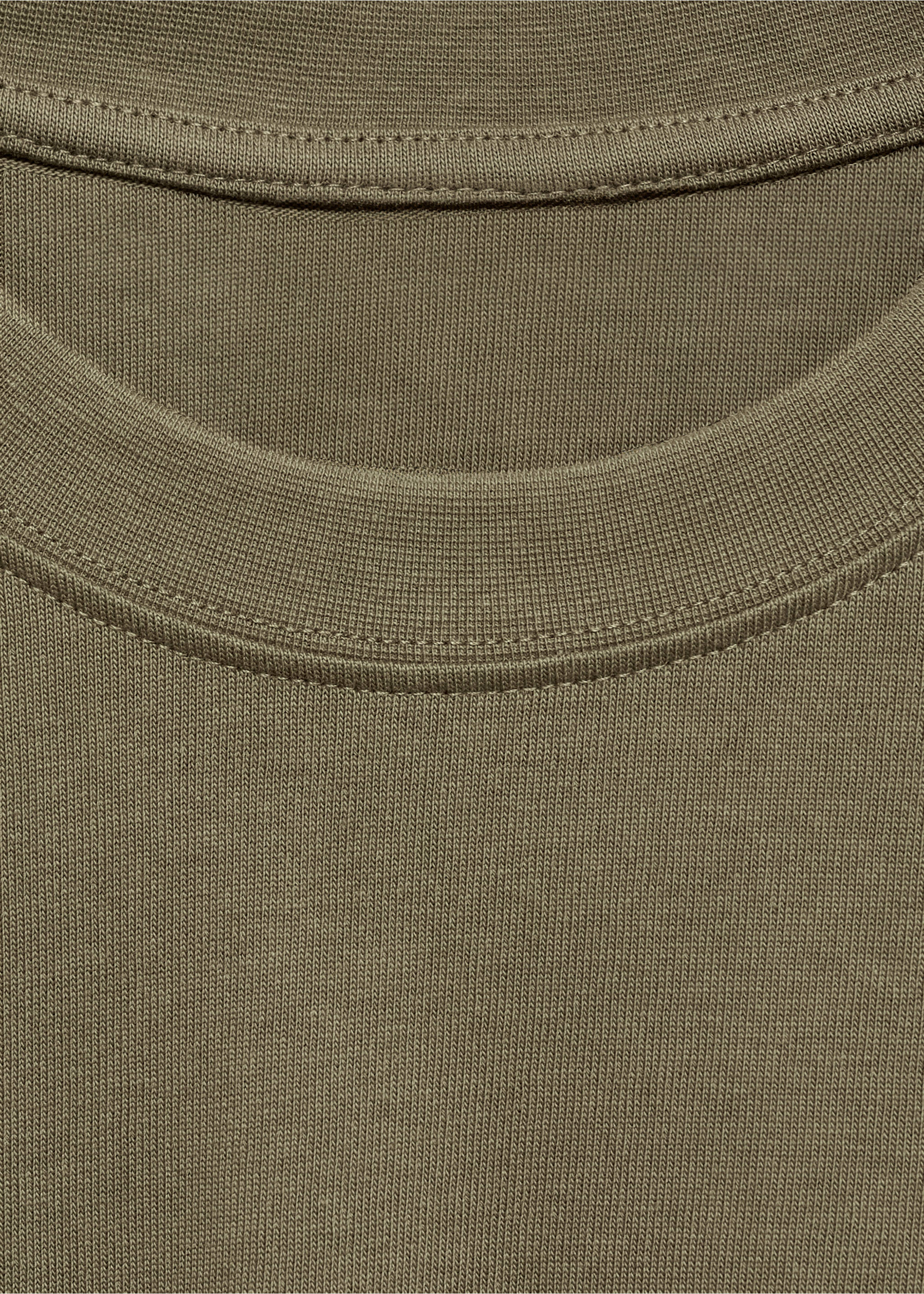 T-shirt 100 % coton relaxed-fit - Détail de l'article 8, Kaki. Ref: 17011240-00.