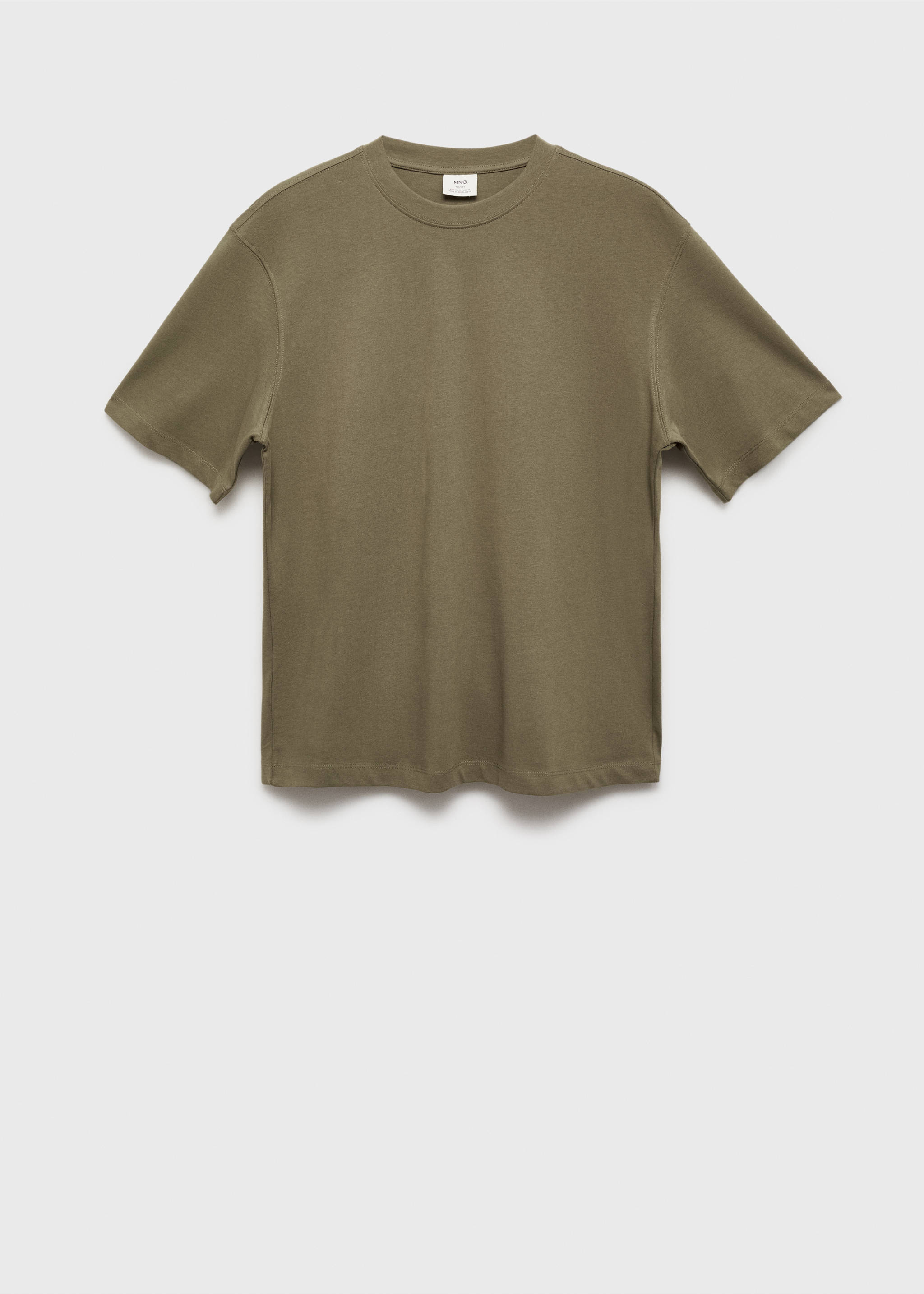 T-shirt 100 % coton relaxed-fit - Article sans modèle, Kaki. Ref: 17011240-00.