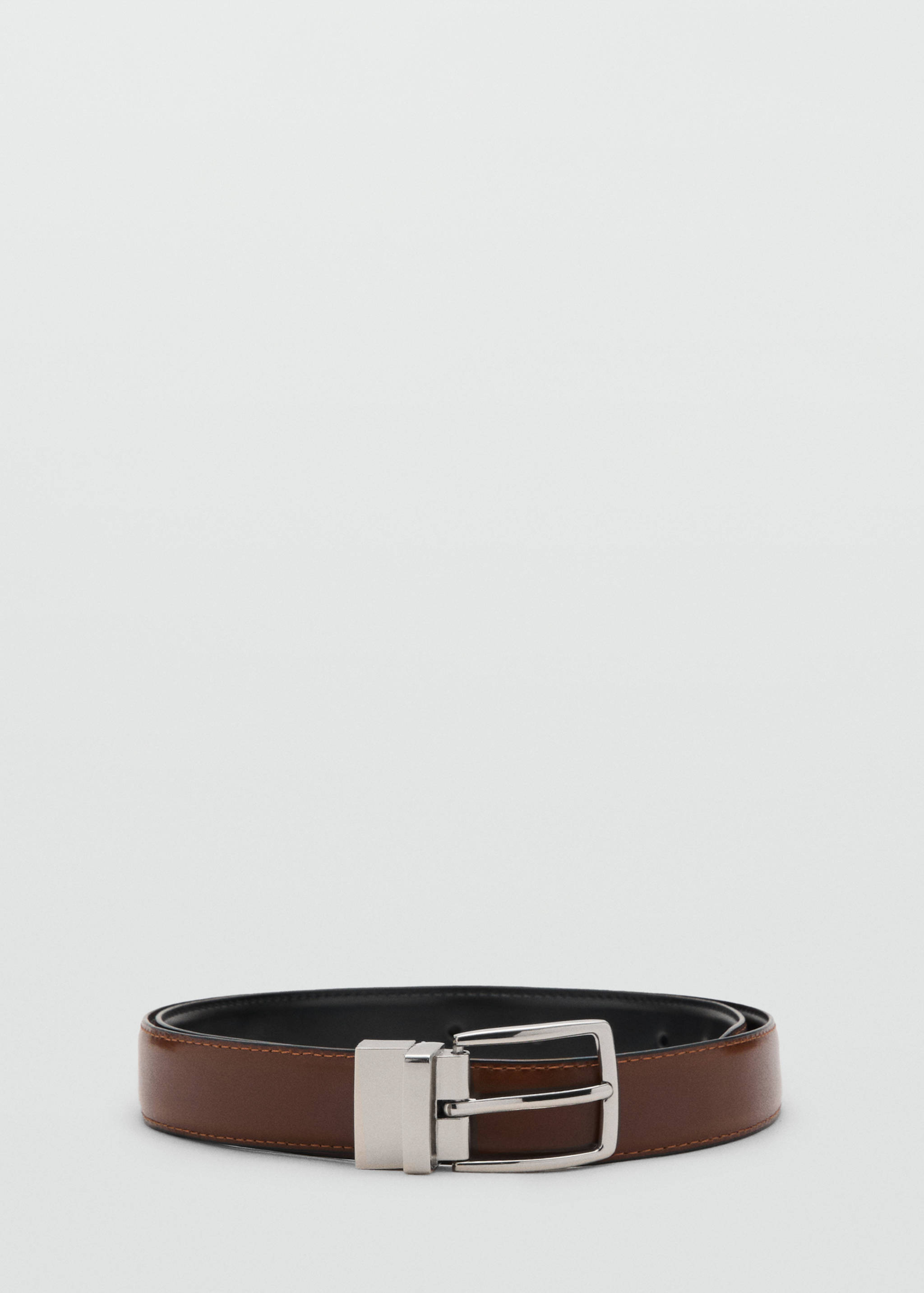 Reversible suit leather belt - Medium plane