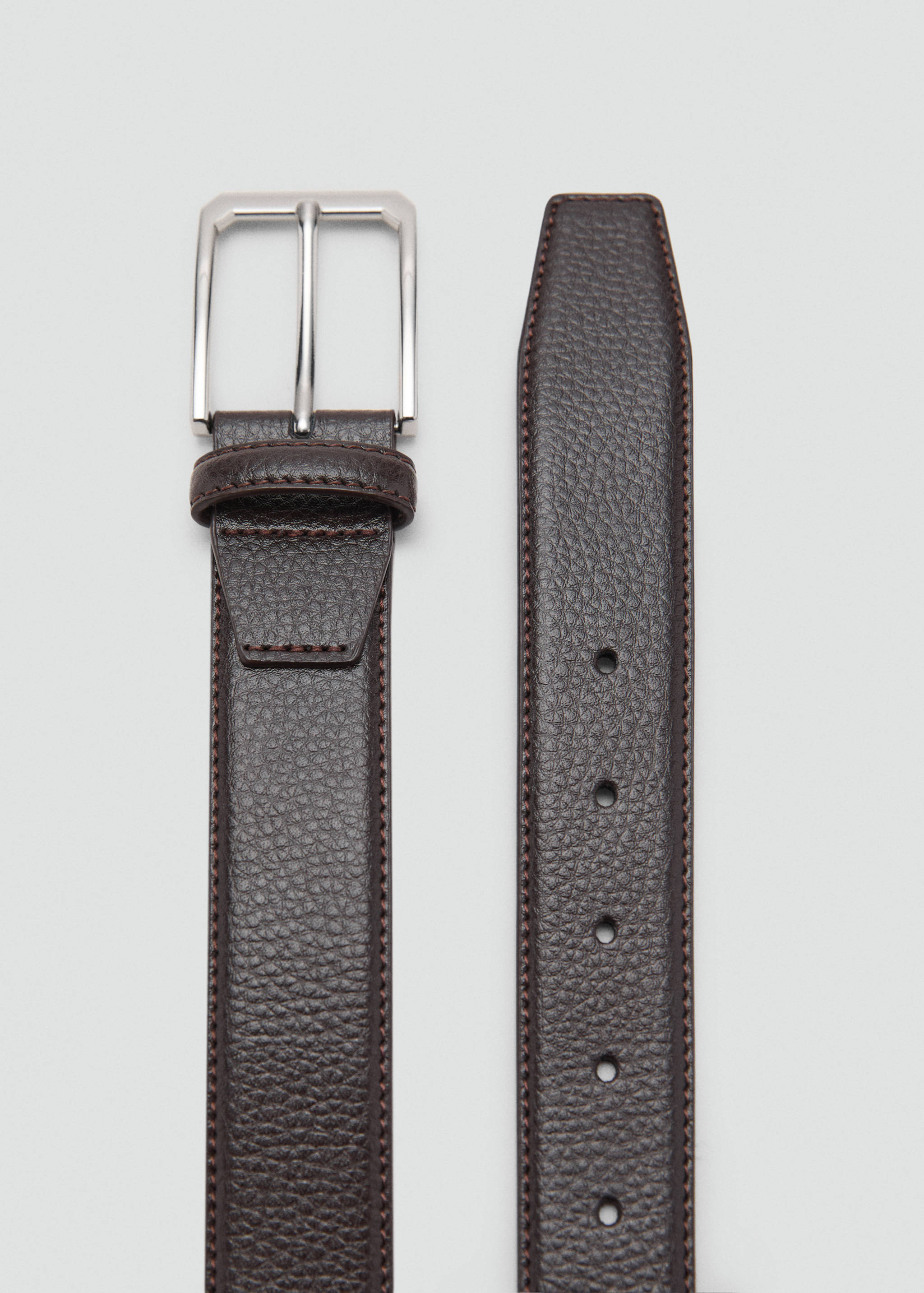 100% beaten leather belt - Medium plane