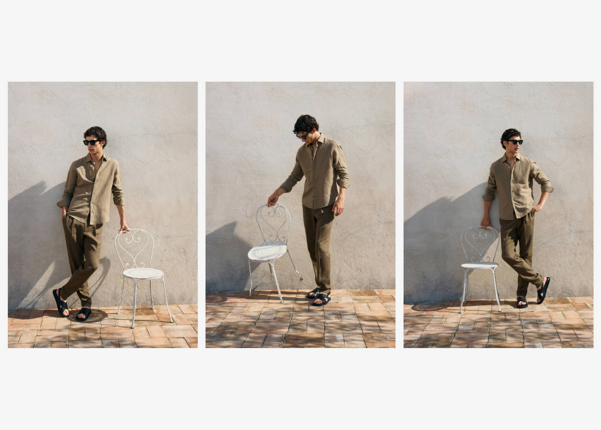 Linen pinstripe shirt - Panoramic plane