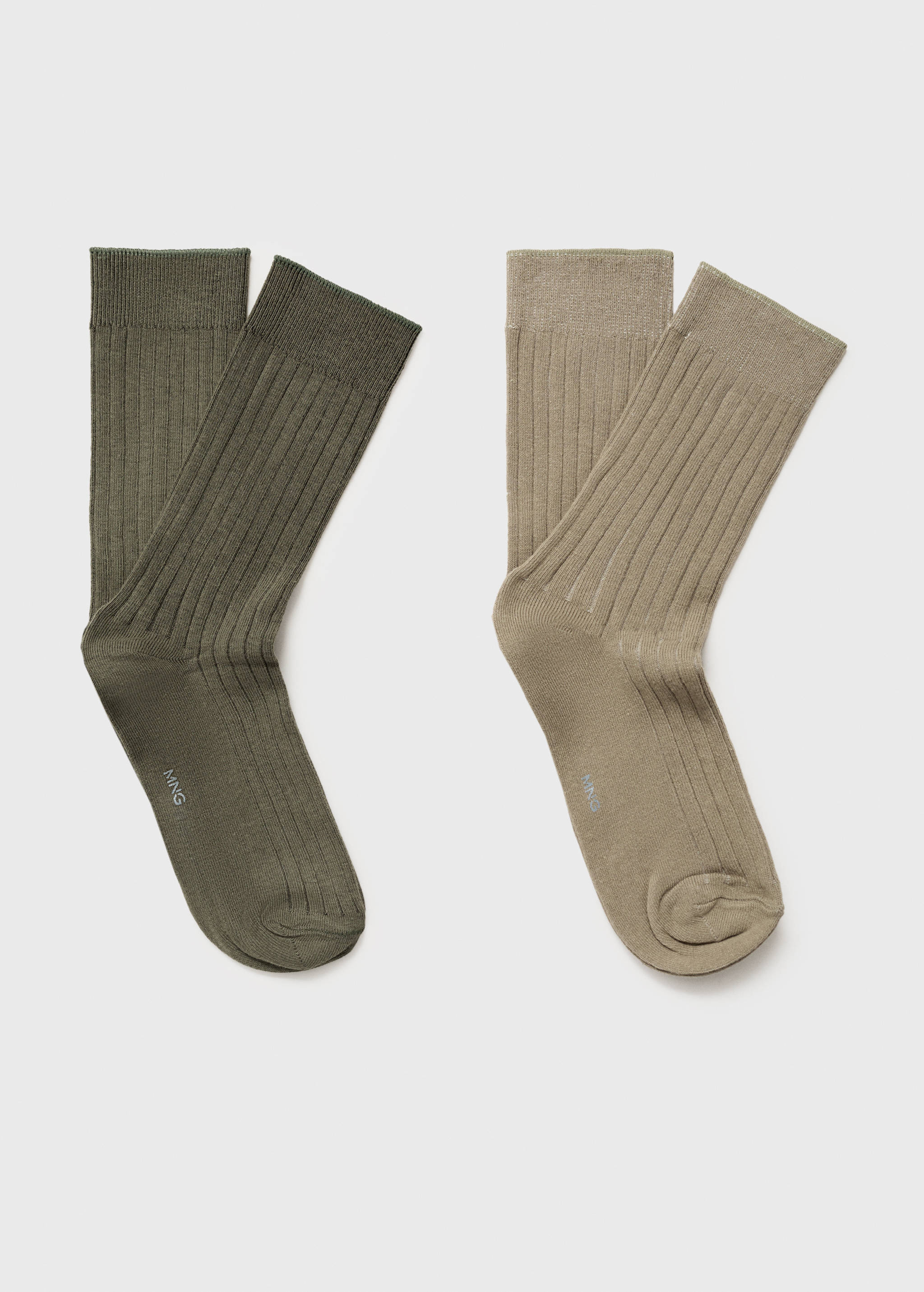 Pack of 2 ribbed cotton socks - Article without model