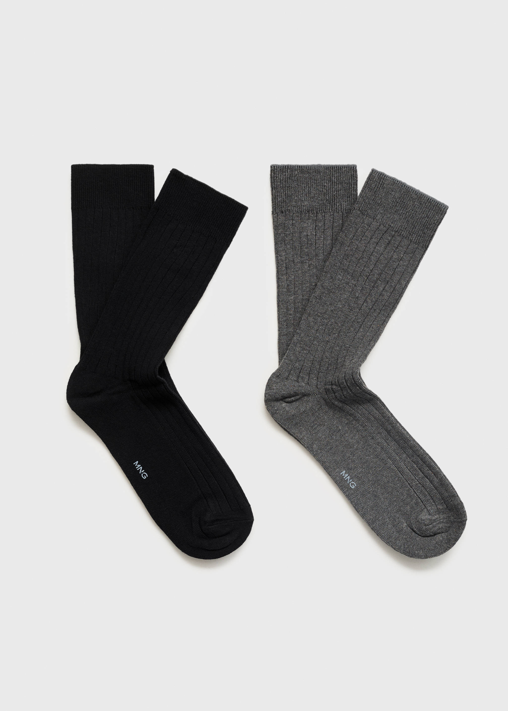 Pack of 2 ribbed cotton socks - Article without model