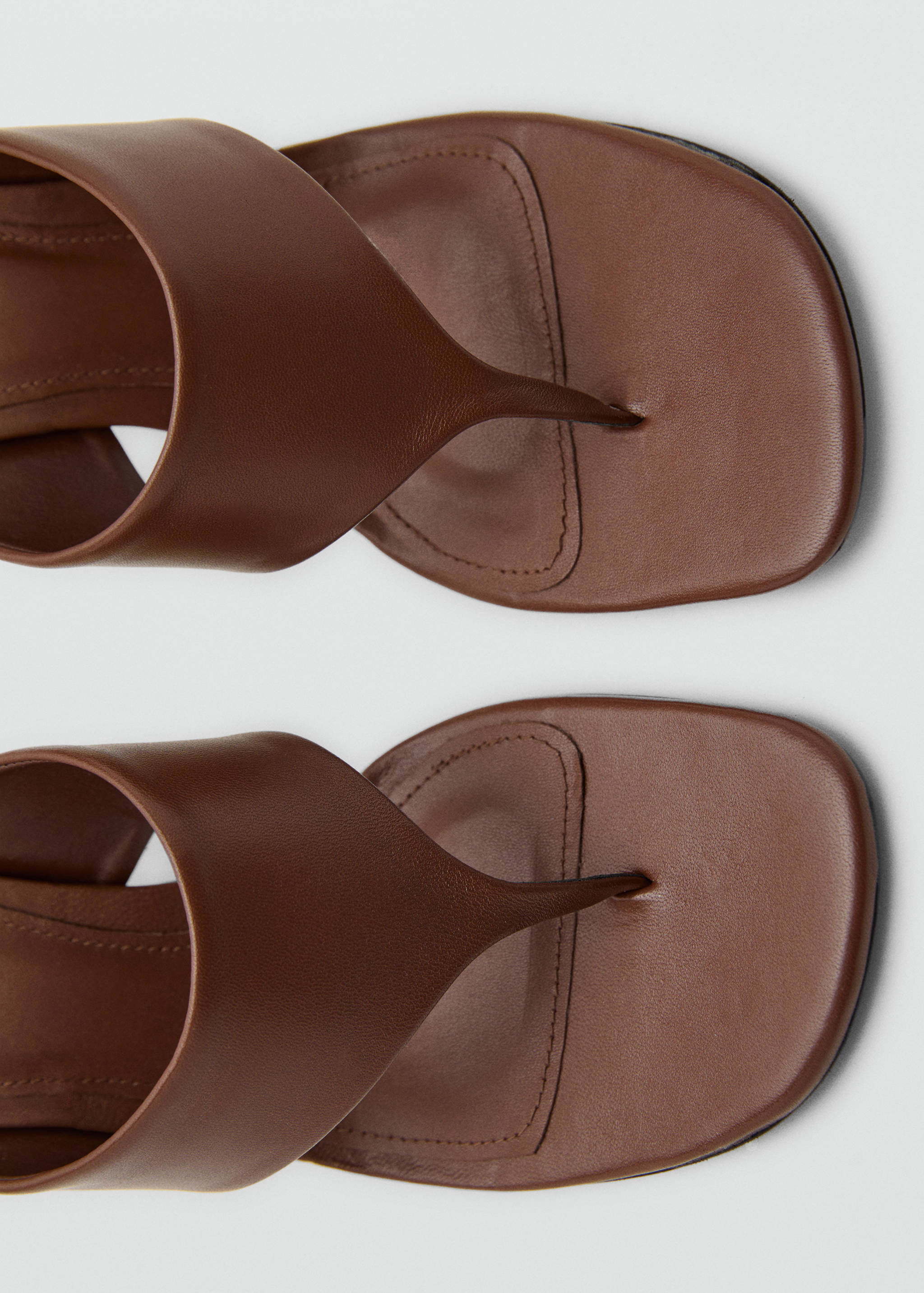 Contrast wedge leather sandal - Details of the article 2