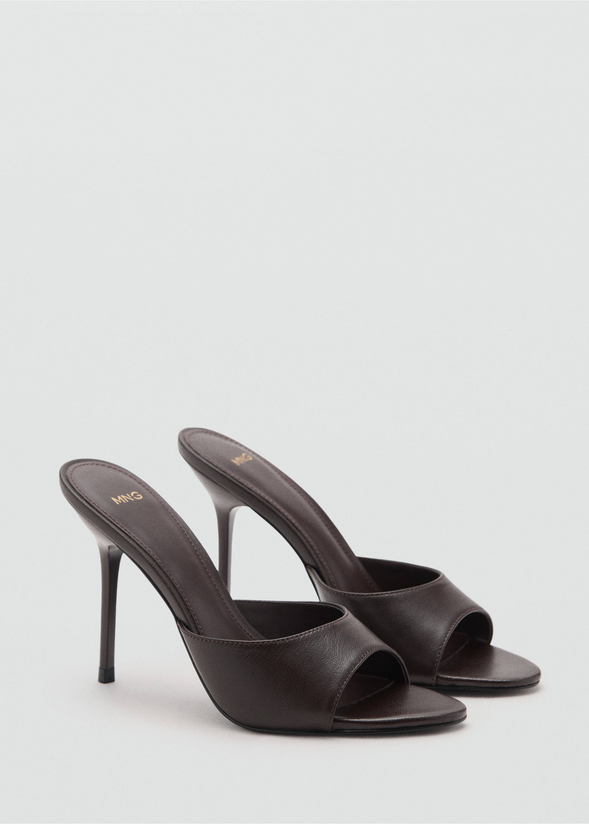 Heel leather sandals - Medium plane, Petrol Blue. Ref: 17011263-00.