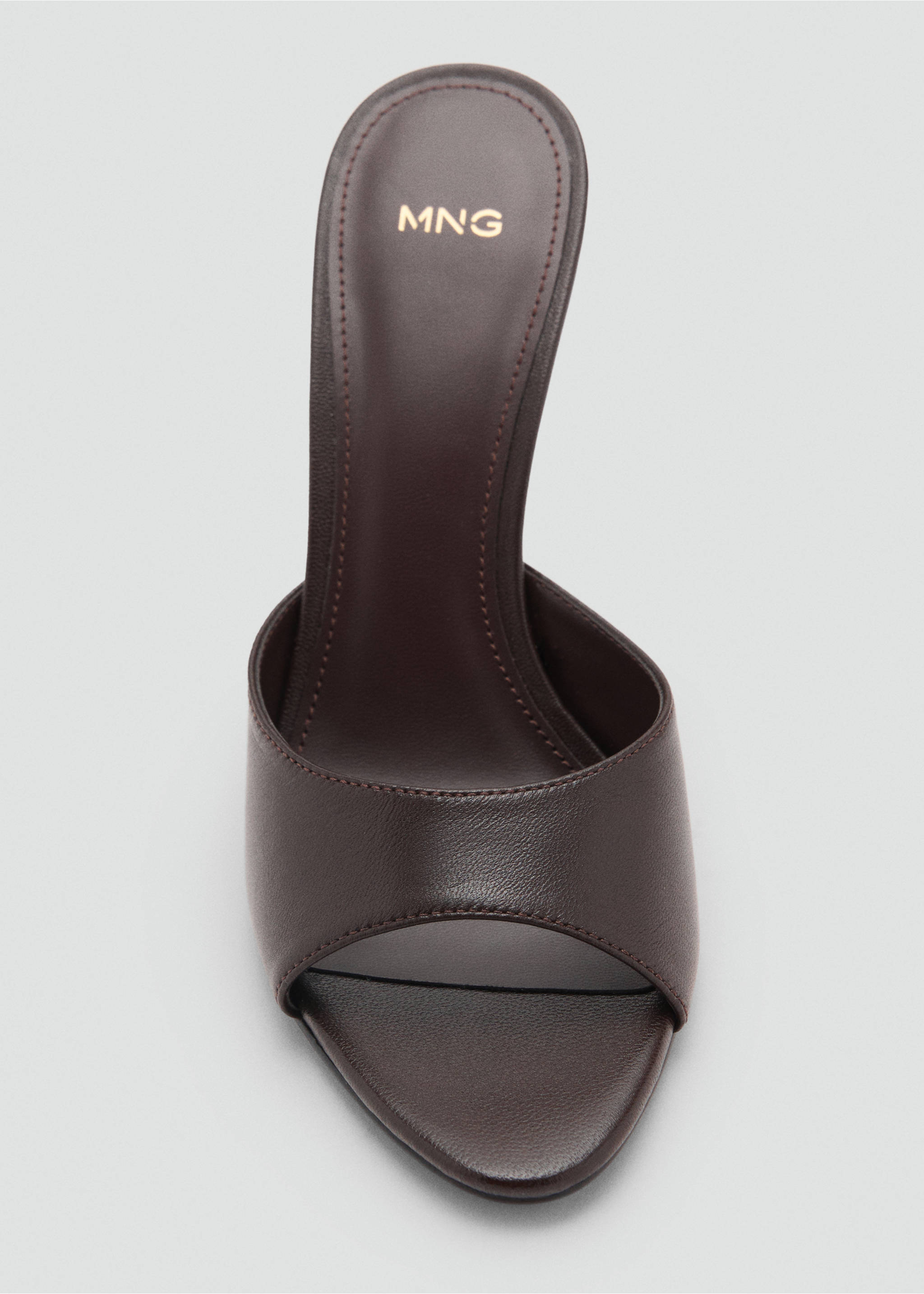 Heel leather sandals - Details of the article 2, Petrol Blue. Ref: 17011263-00.