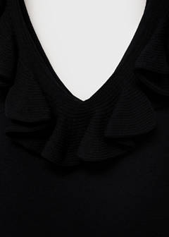 Ruffle knit top — Black 9