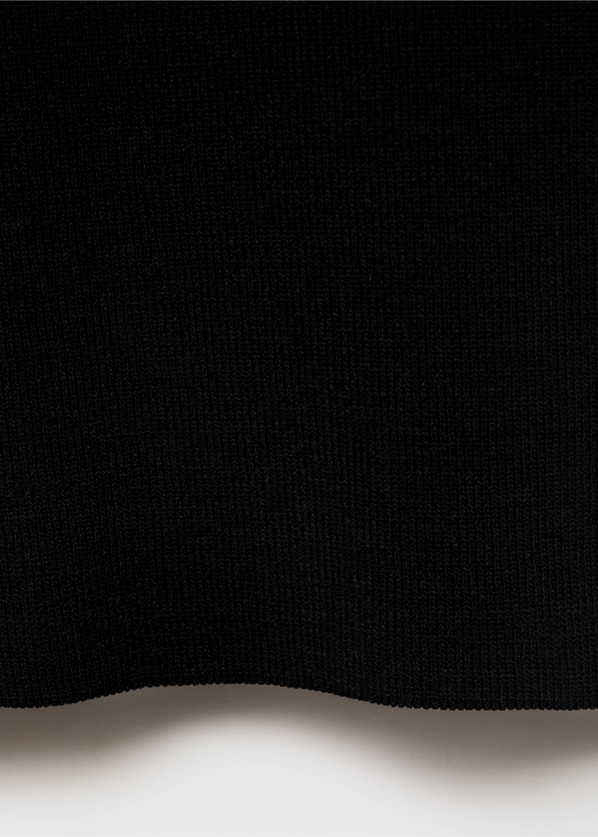 Ruffle knit top - Details of the article 0, Black. Ref: 17011264-00.