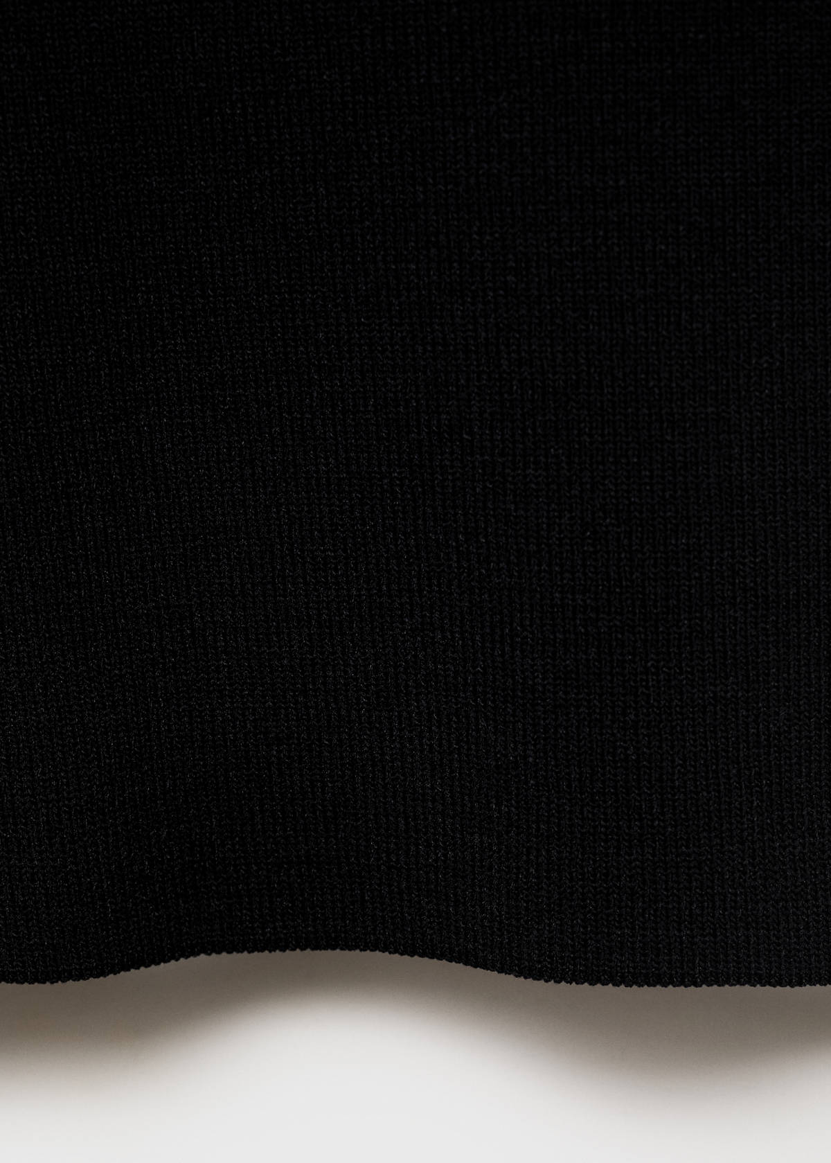 Ruffle knit top — Black
