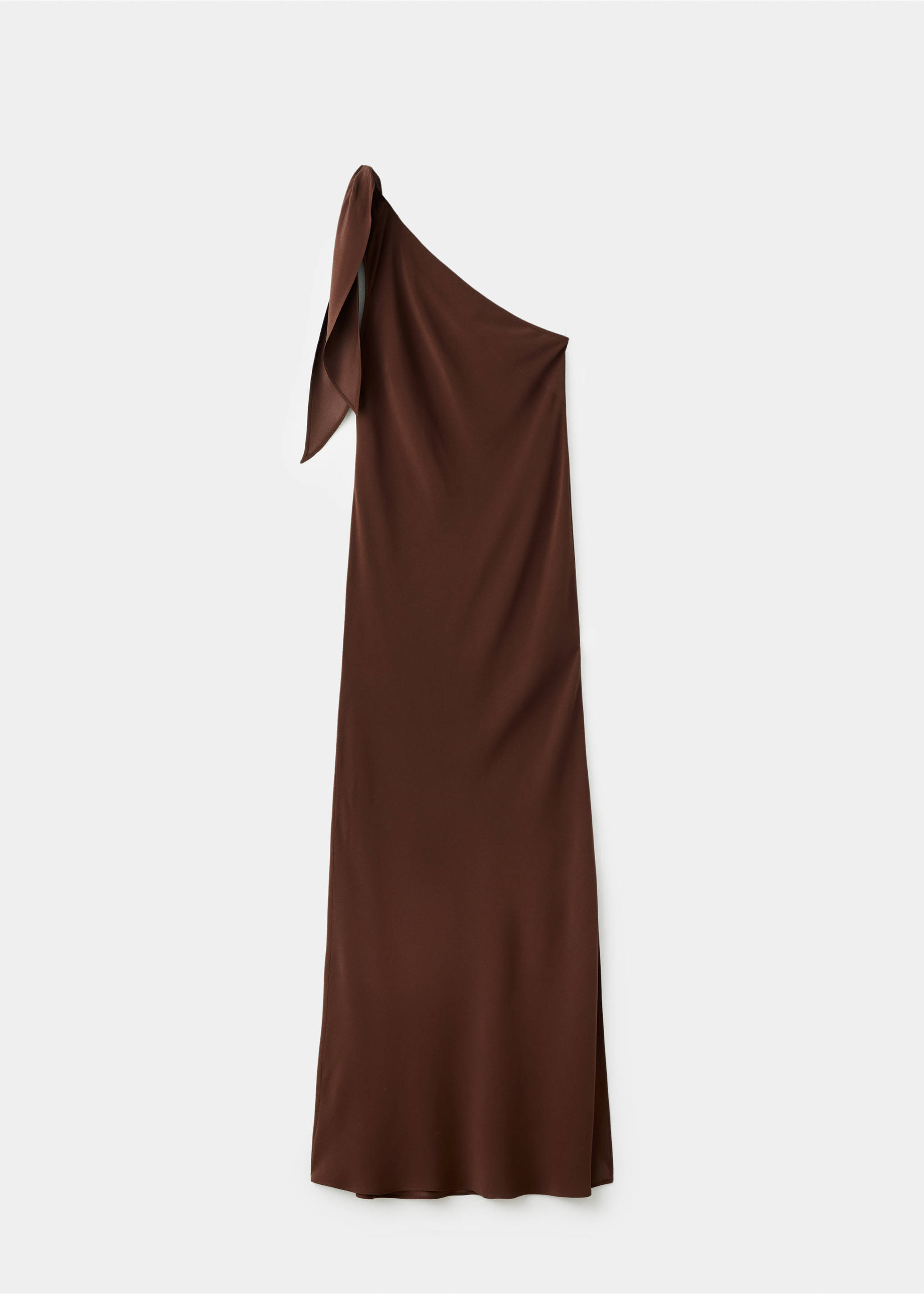 Robe asymétrique à bretelles et nœud - Article sans modèle, Orange brûlé. Ref: 17011268-00.