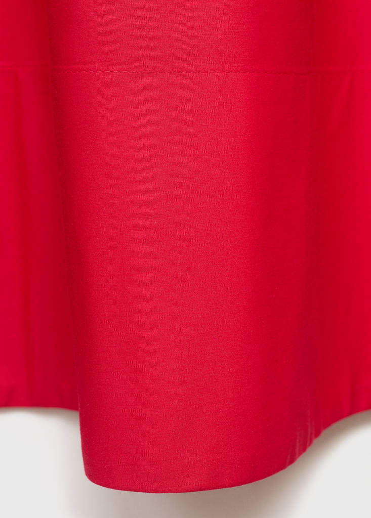 Flared cotton skirt — Red