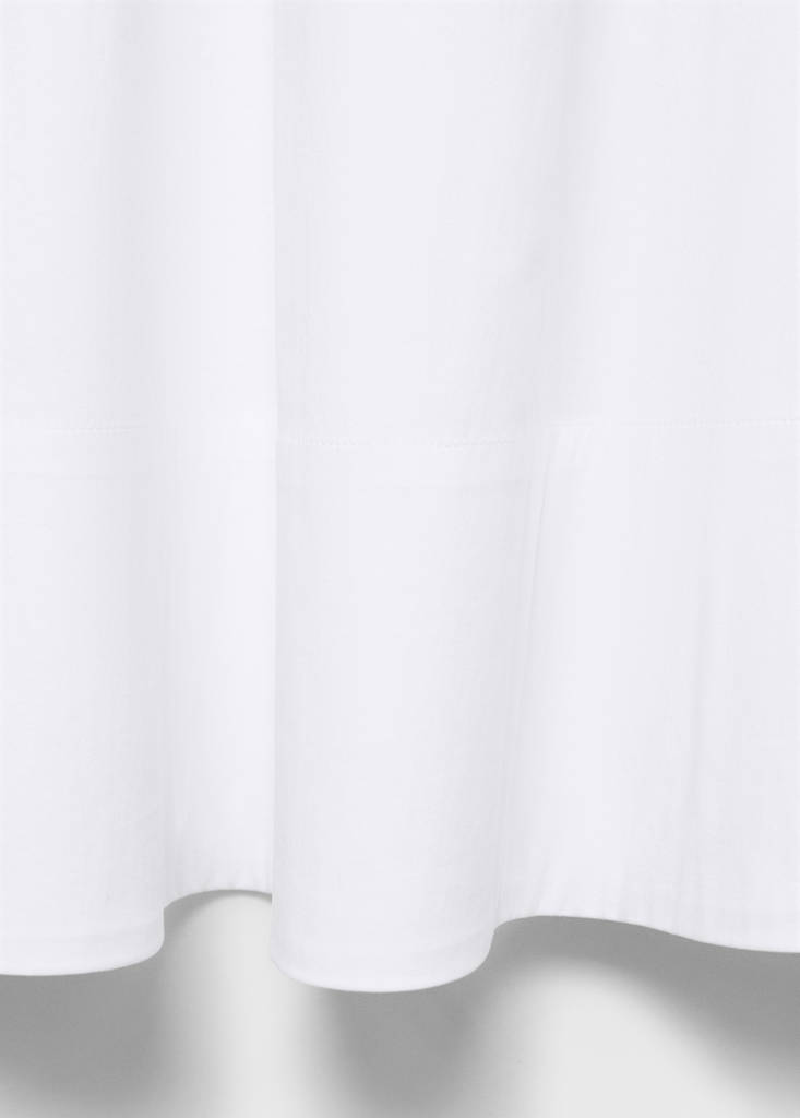 Flared cotton skirt — White