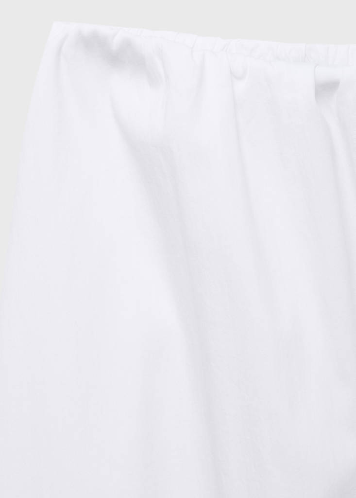 Flared cotton skirt — White