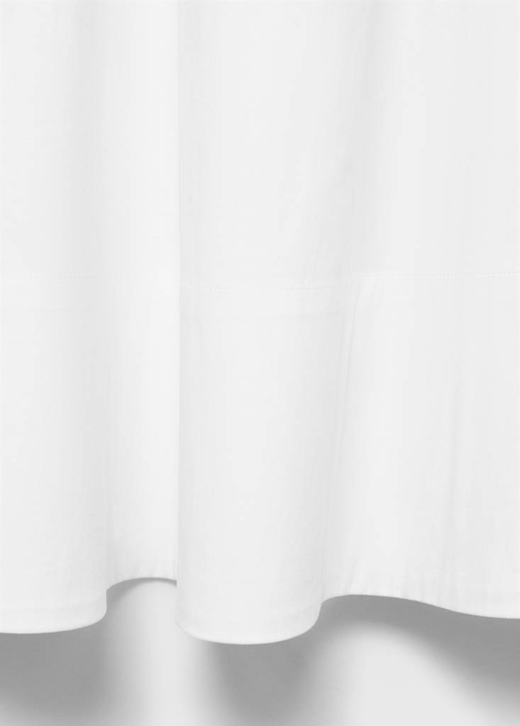 Flared cotton skirt — White