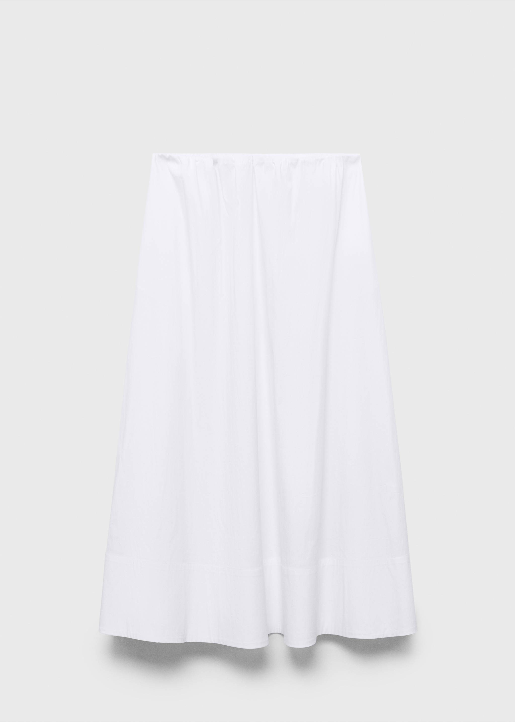 Flared cotton skirt - Article without model, White. Ref: 17011274-00.