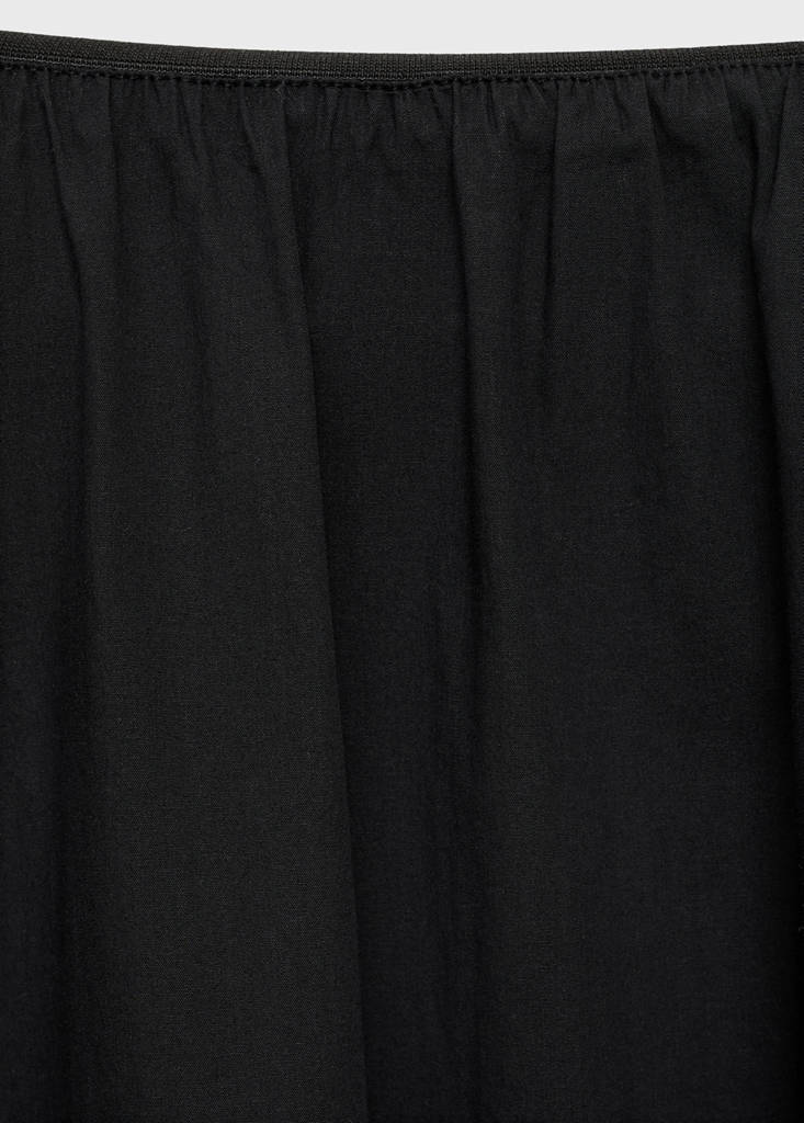 Flared cotton skirt — Black