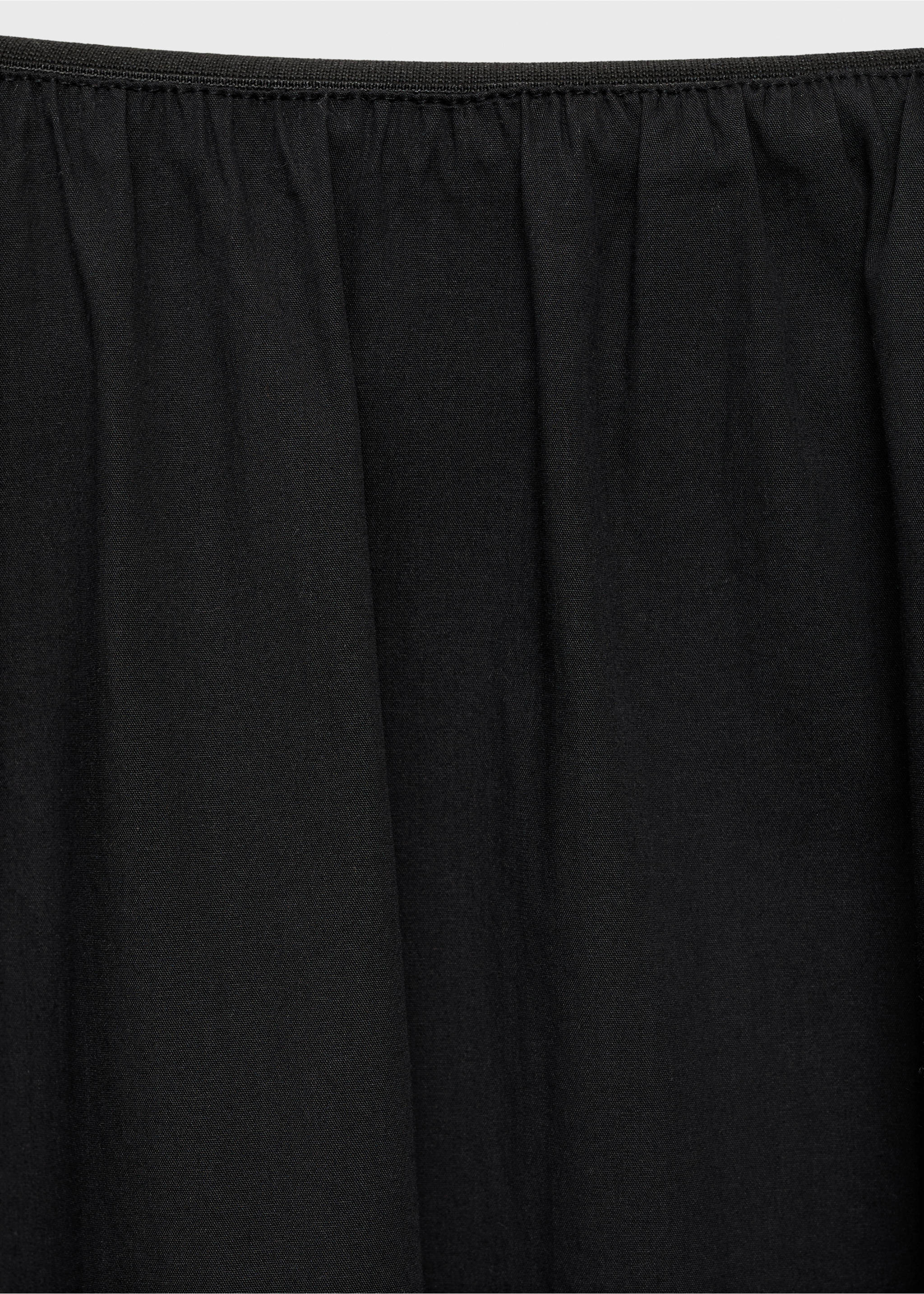 Jupe coton évasée - Détail de l'article 8, Noir. Ref: 17011274-00.