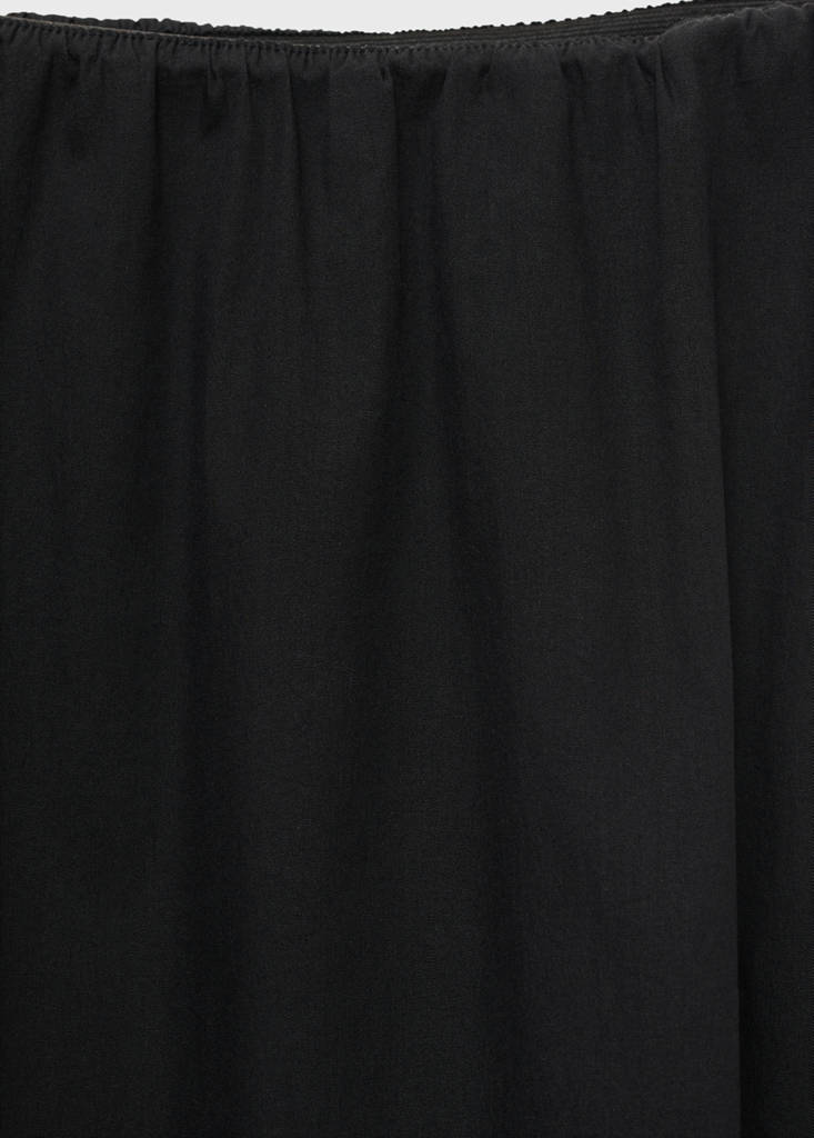 Flared cotton skirt — Black