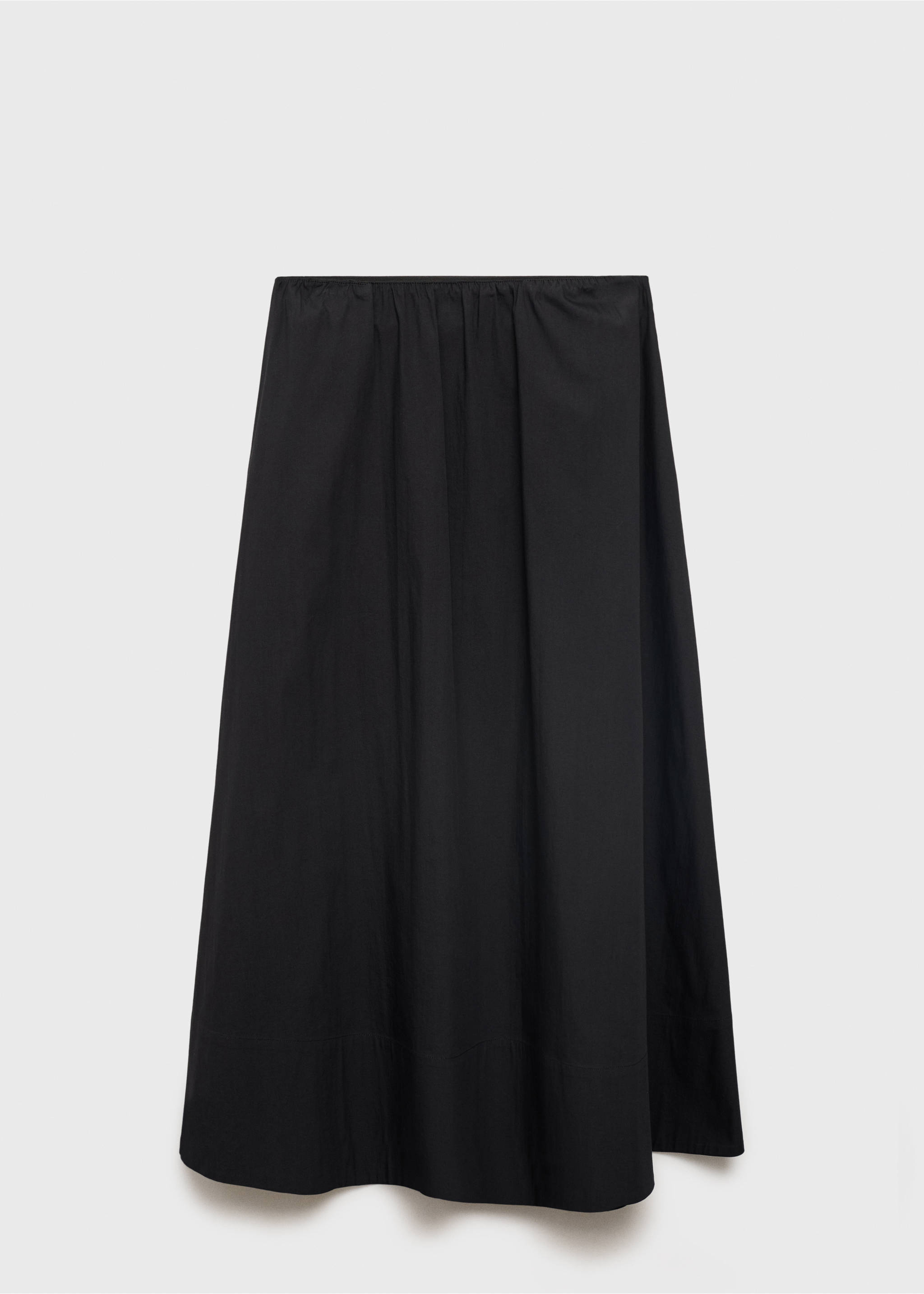 Flared cotton skirt - Article without model, Black. Ref: 17011274-00.