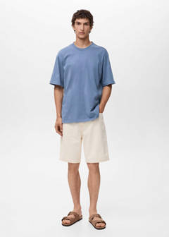 T-shirt with printed patch — Blue 2