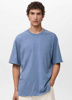 T-shirt with printed patch — Blue 1