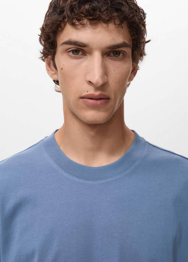 T-shirt with printed patch — Blue